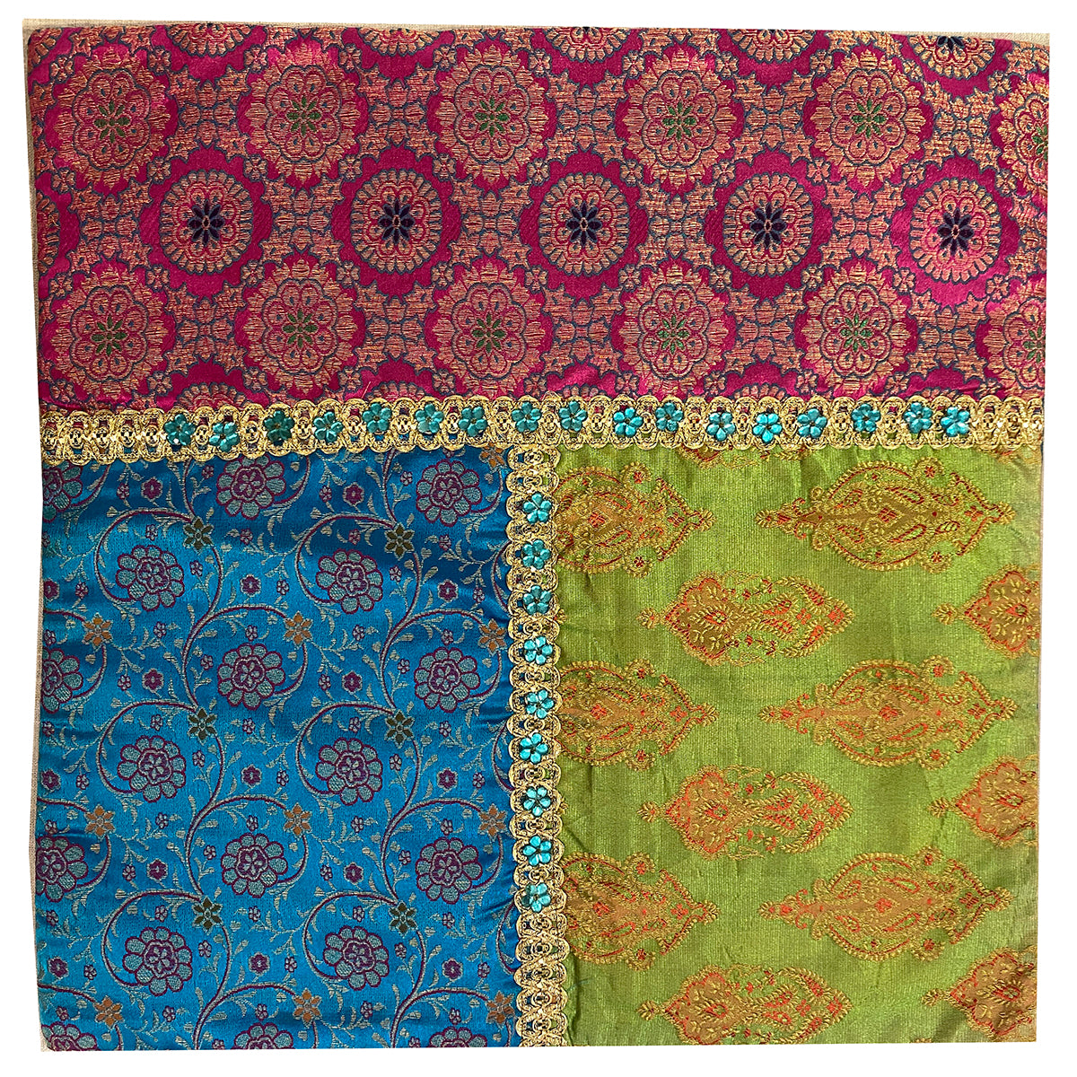 Silk Pillow Covers-Blues - Vintage India NYC
