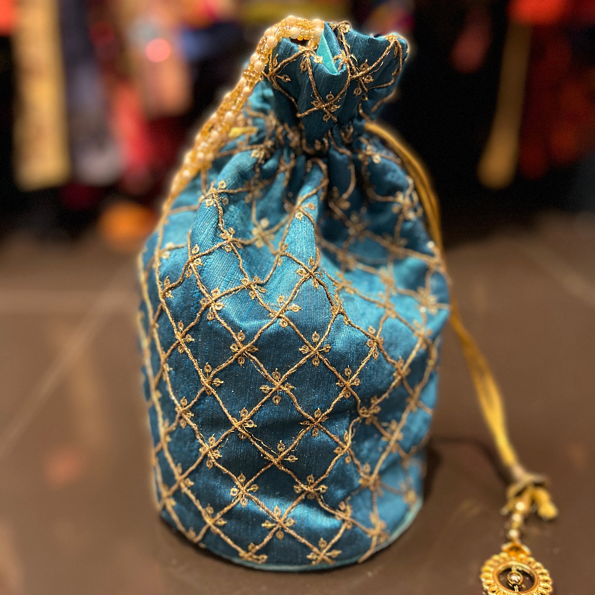 DT Diamond Potli Bags - Vintage India NYC