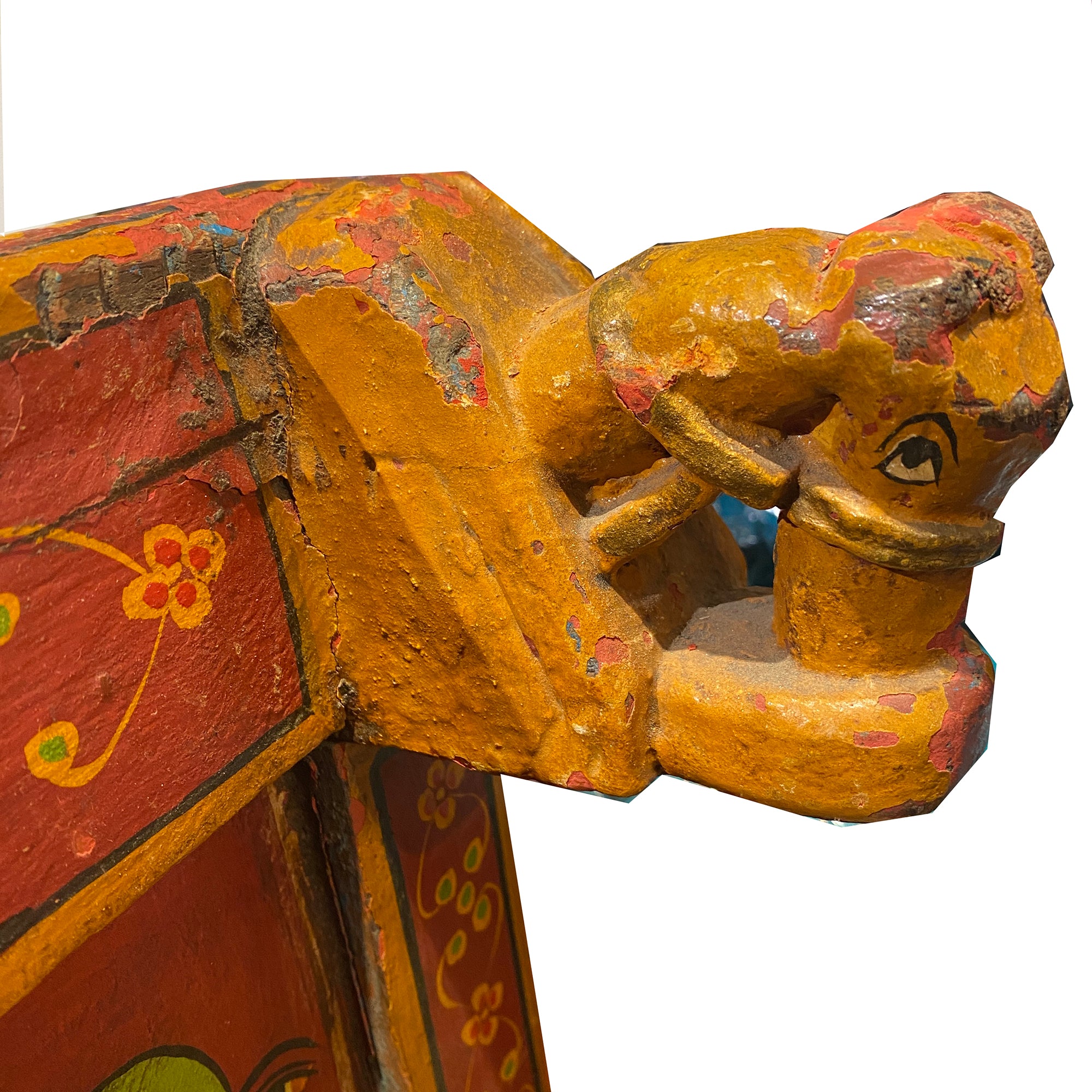 Handmade Vintage Painted Chest Cabinet - Vintage India NYC