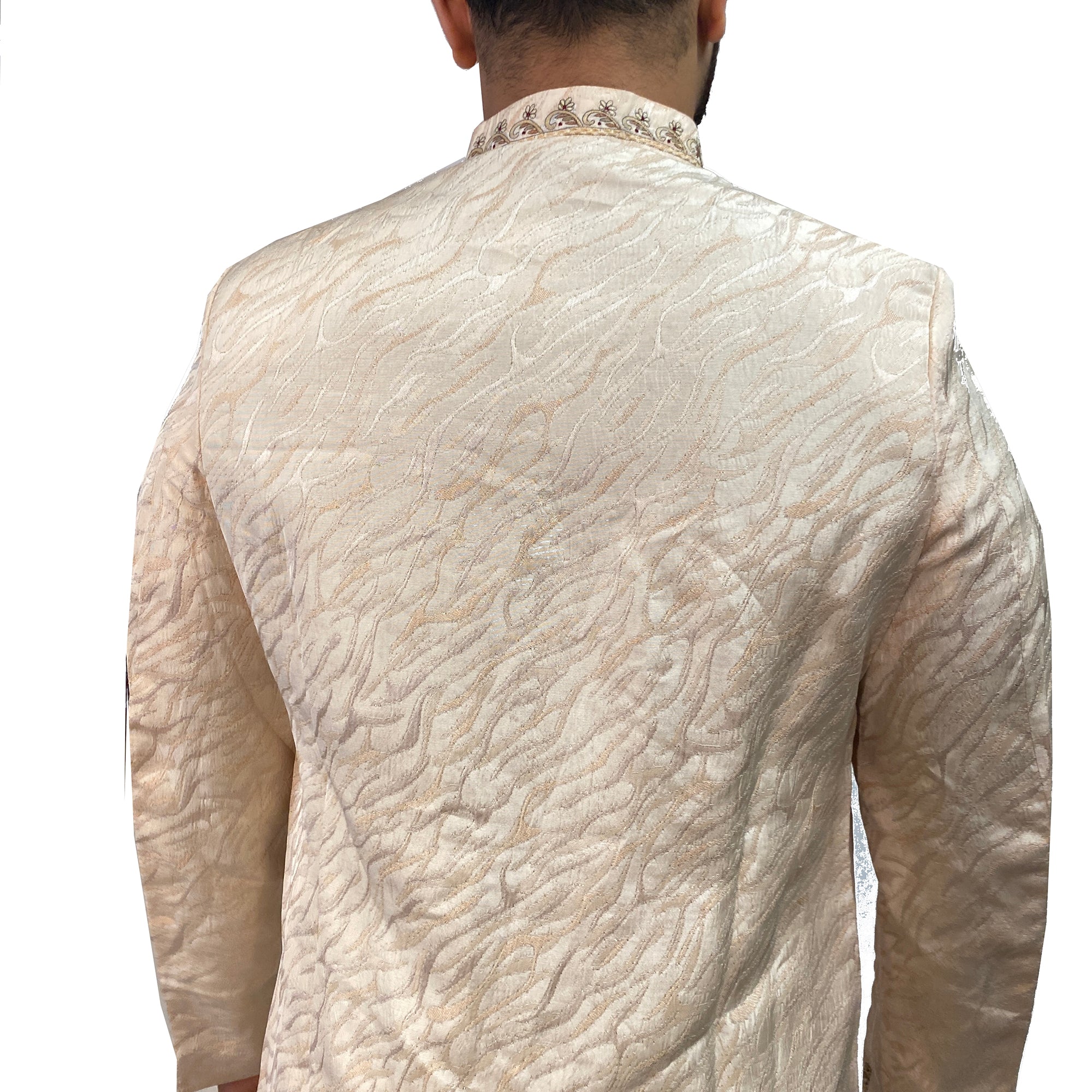 Cream Blush Sherwani - Vintage India NYC