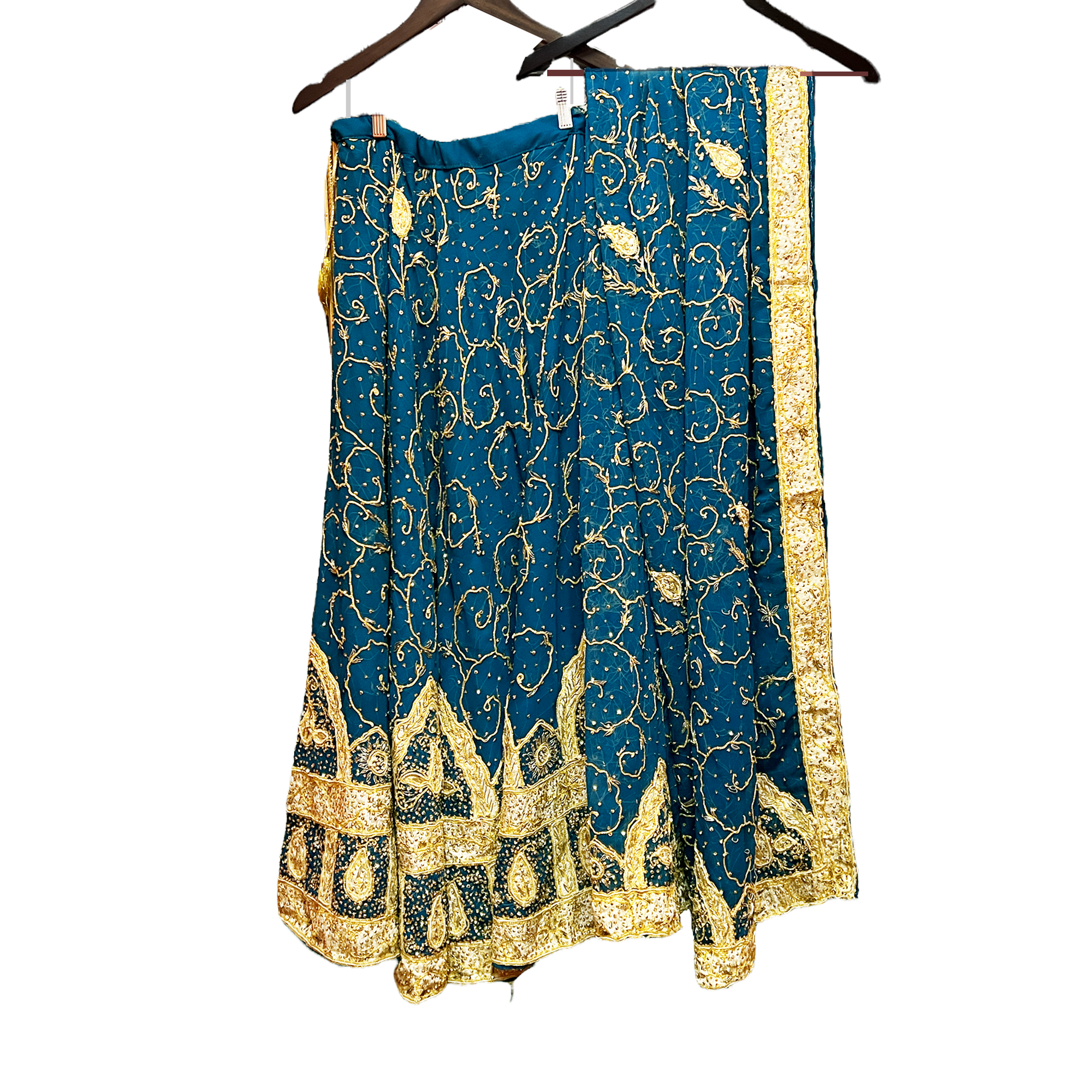 Vintage Firozi Lehenga Set - Vintage India NYC