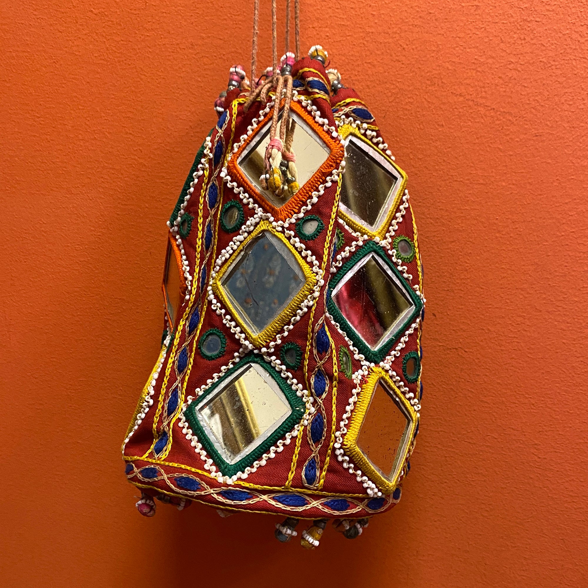 Vintage Mirrored Potli Bag - Vintage India NYC