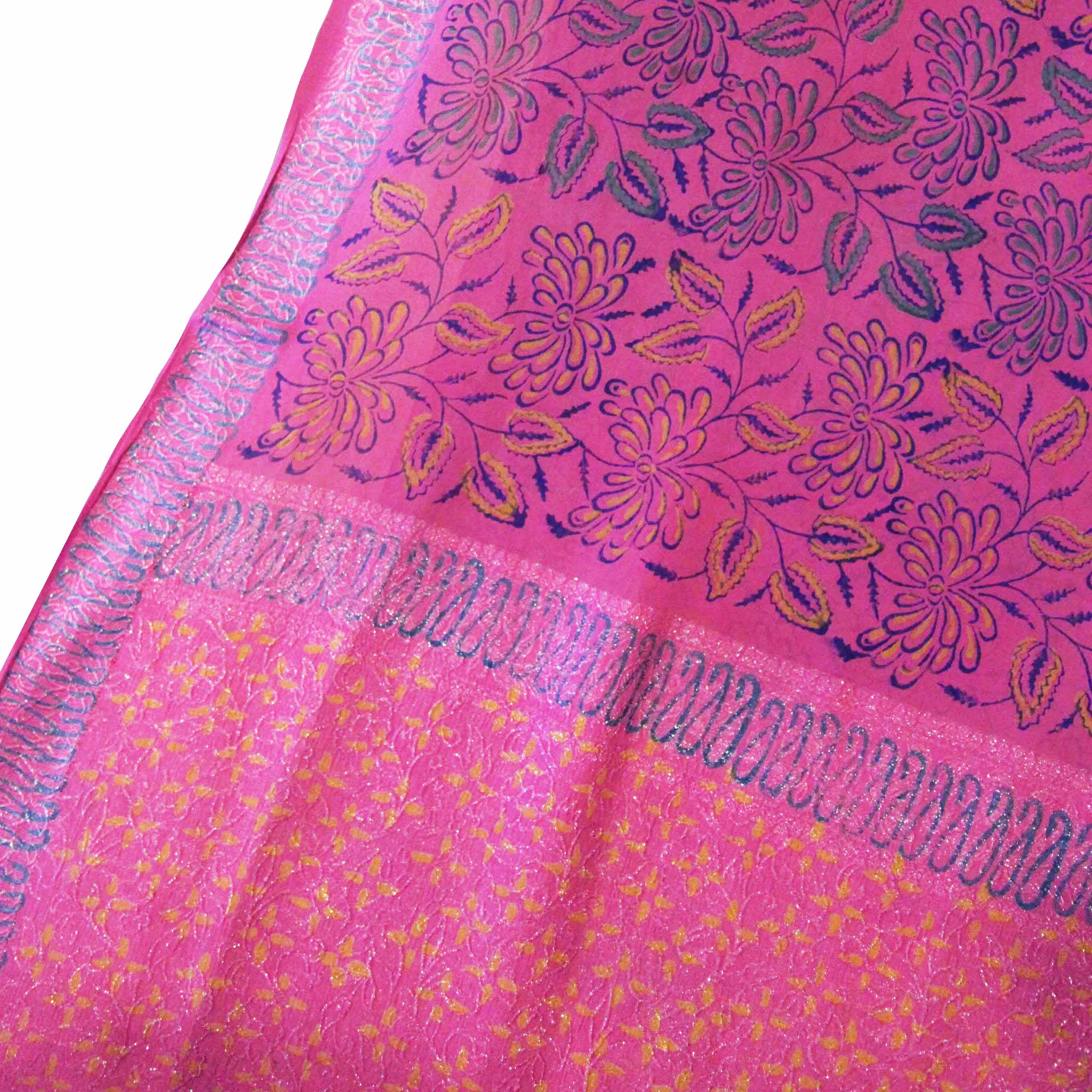 Vintage Silk Georgette Saree 1649 - Vintage India NYC