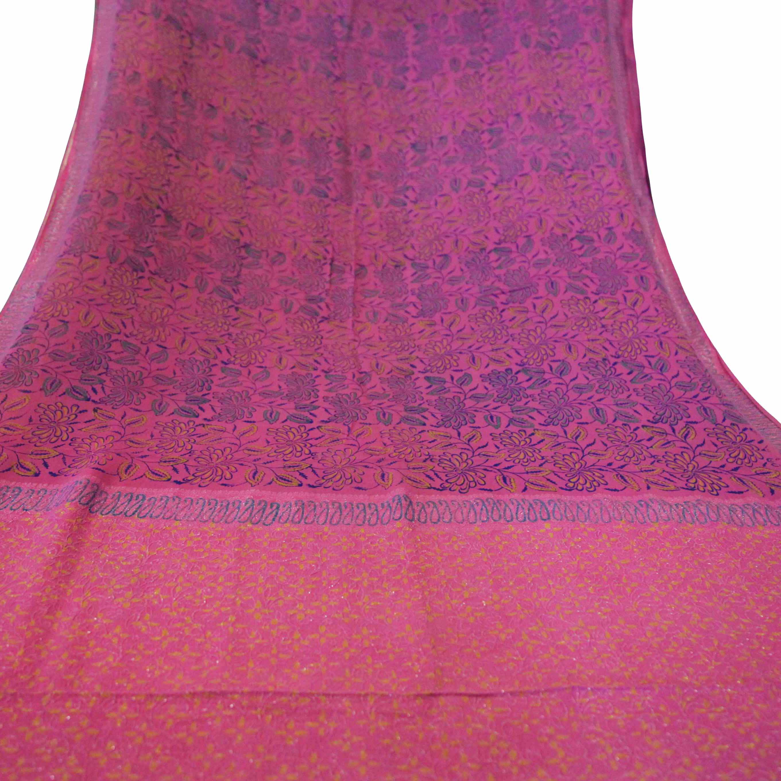 Vintage Silk Georgette Saree 1649 - Vintage India NYC