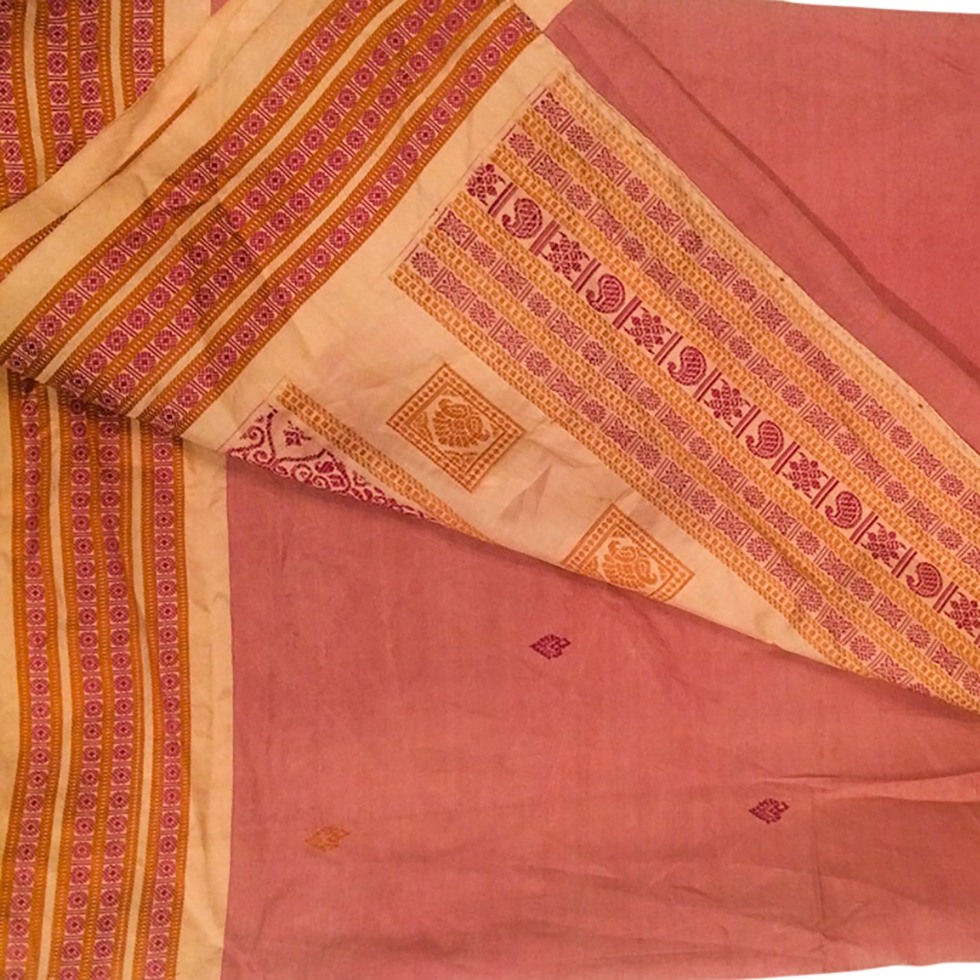 Vintage Silk Saree 2409 - Dusty Rose - Vintage India NYC