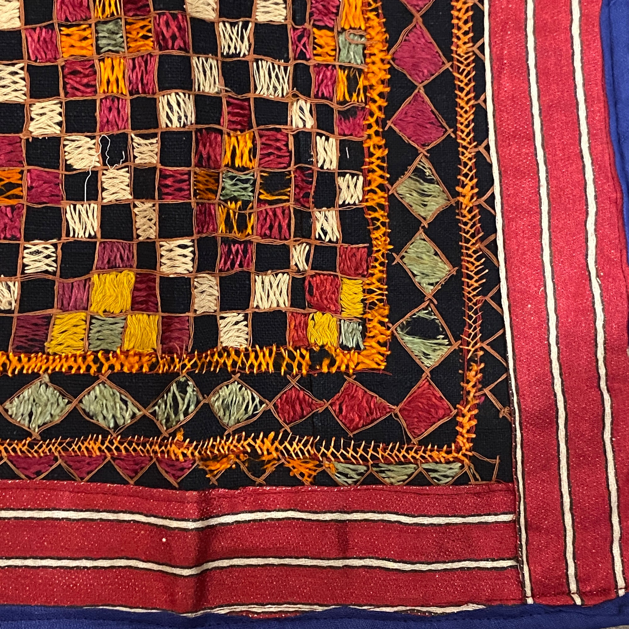 Vintage Embroidered Wallhanging-23 x 24 - Vintage India NYC