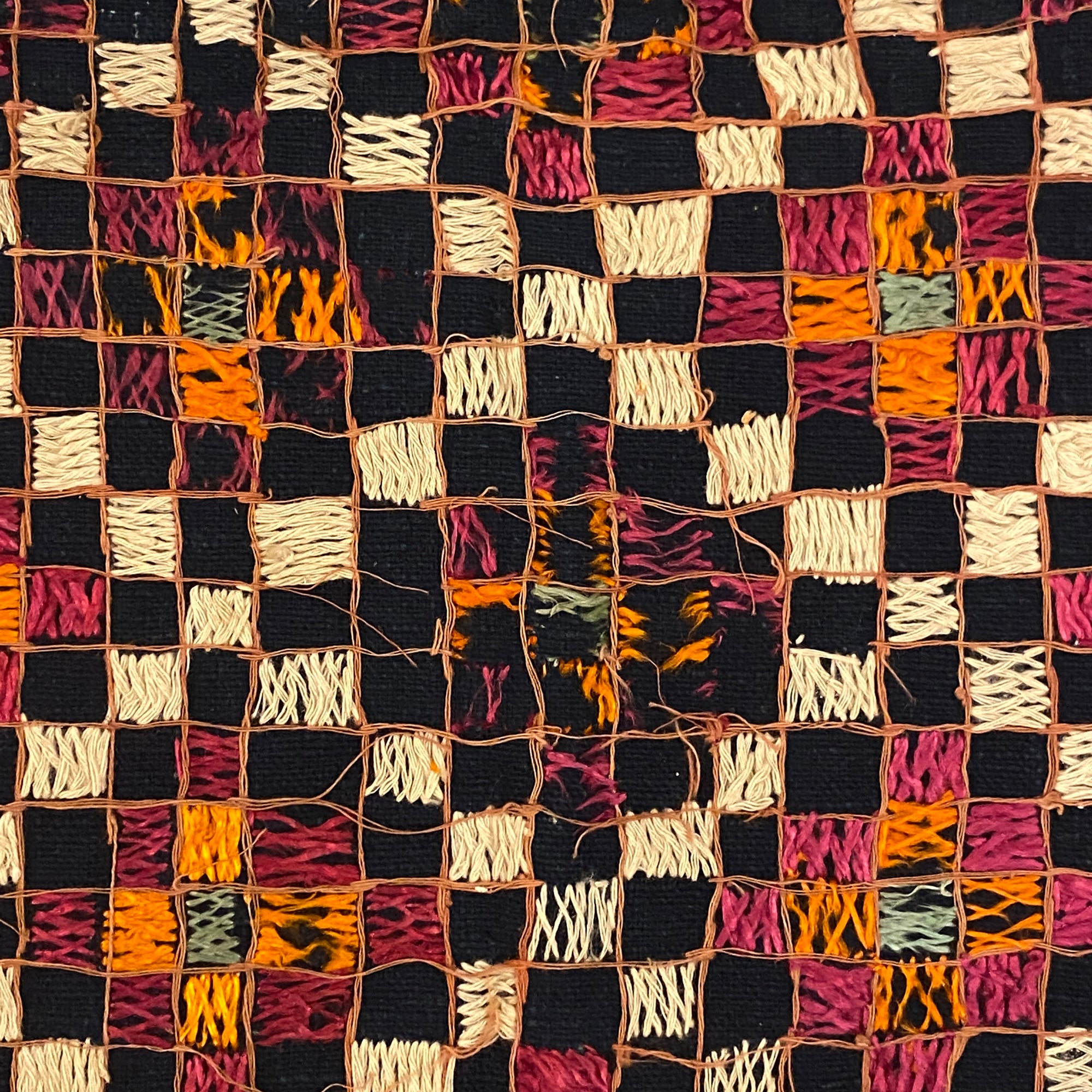 Vintage Embroidered Wallhanging-23 x 24 - Vintage India NYC