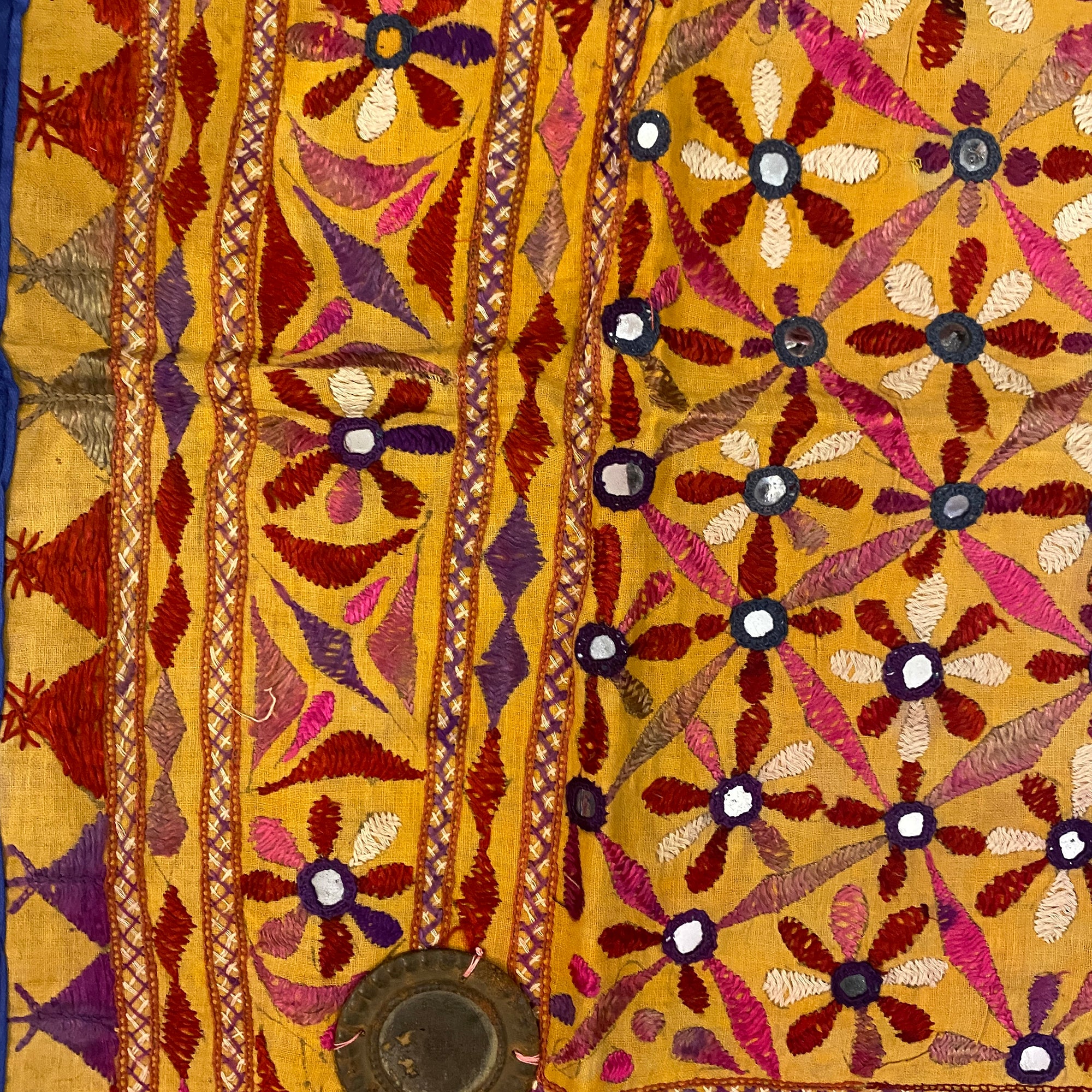 Vintage Embroidered Wallhanging-28 x 30 - Vintage India NYC