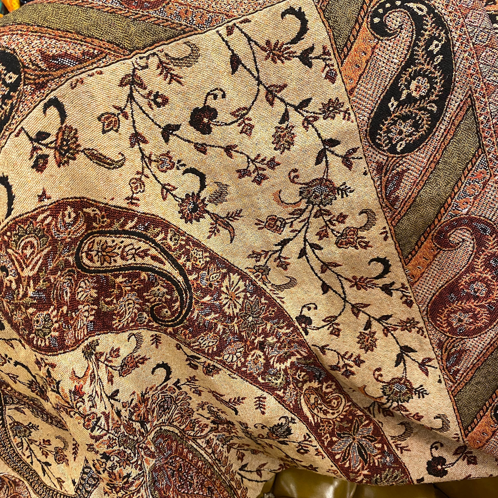 Vintage Wool Shawl-547 - Vintage India NYC