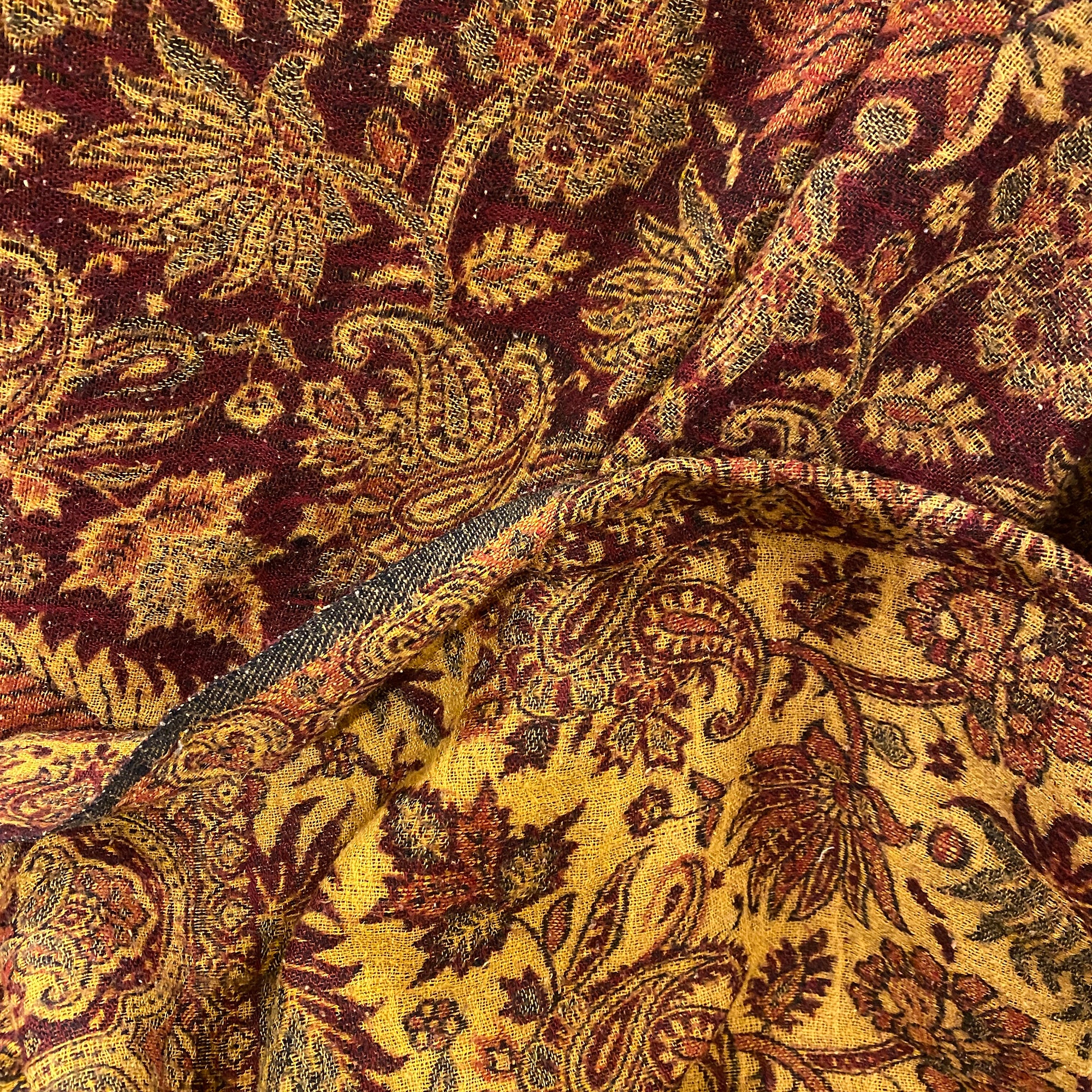 Vintage Wool Shawl-553 - Vintage India NYC