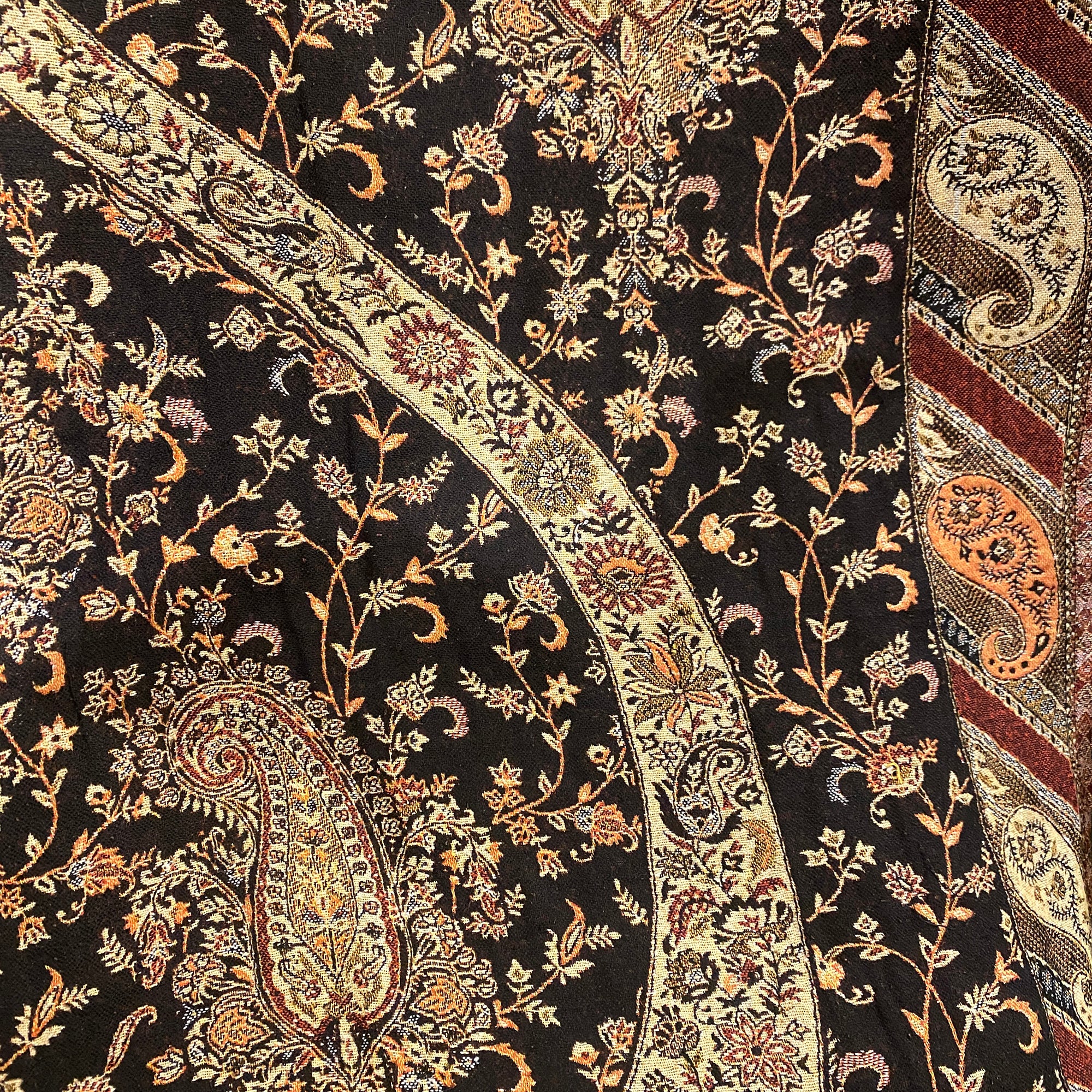 Vintage Wool Shawl-547 - Vintage India NYC