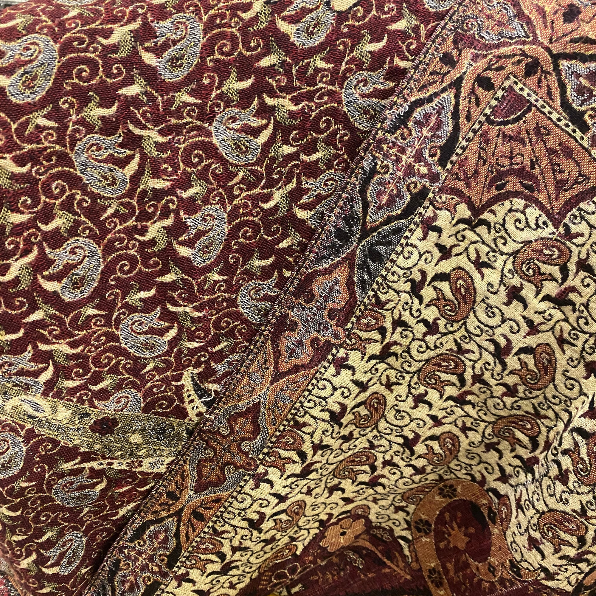 Vintage Wool Shawl-549 - Vintage India NYC