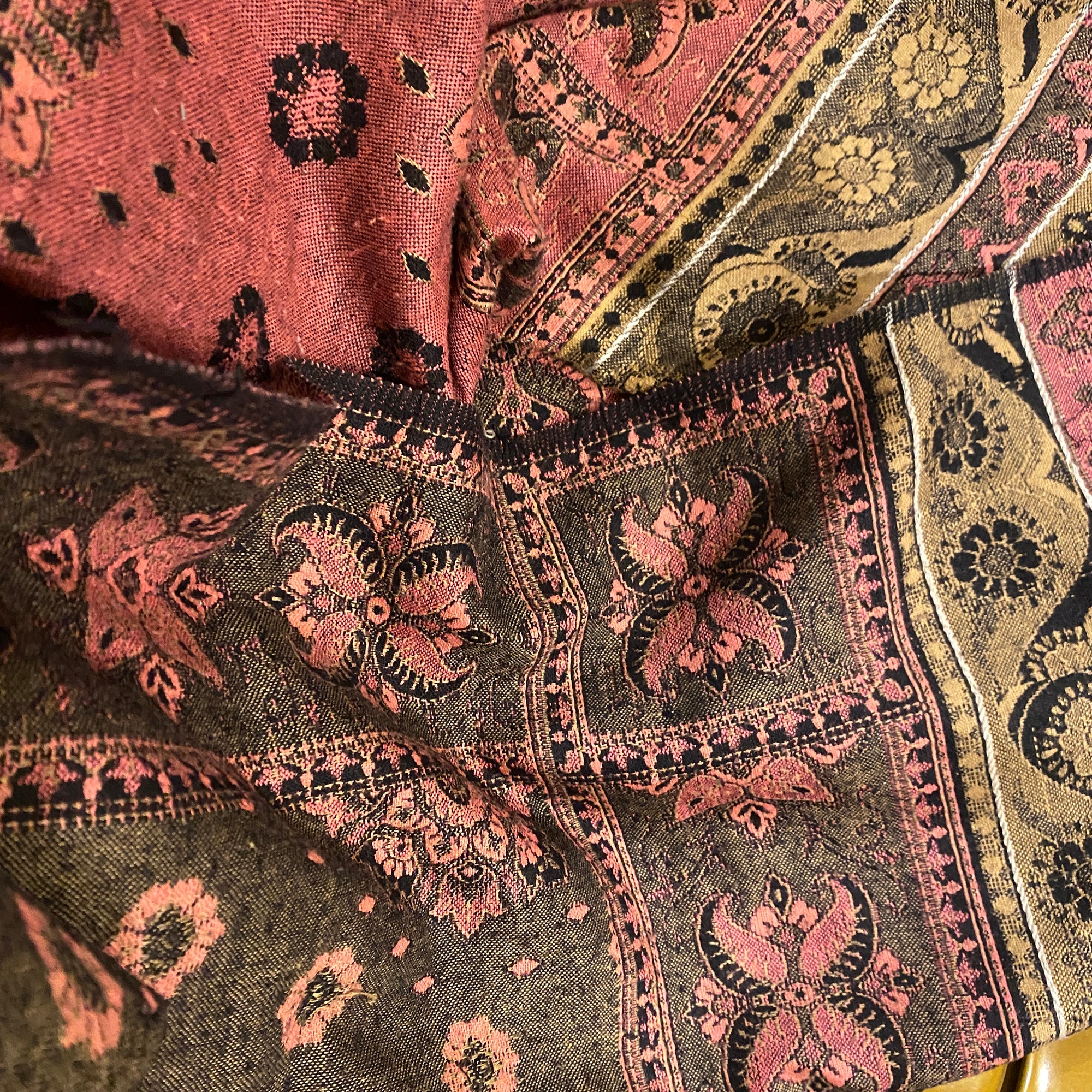 Vintage Wool Shawl-554 - Vintage India NYC