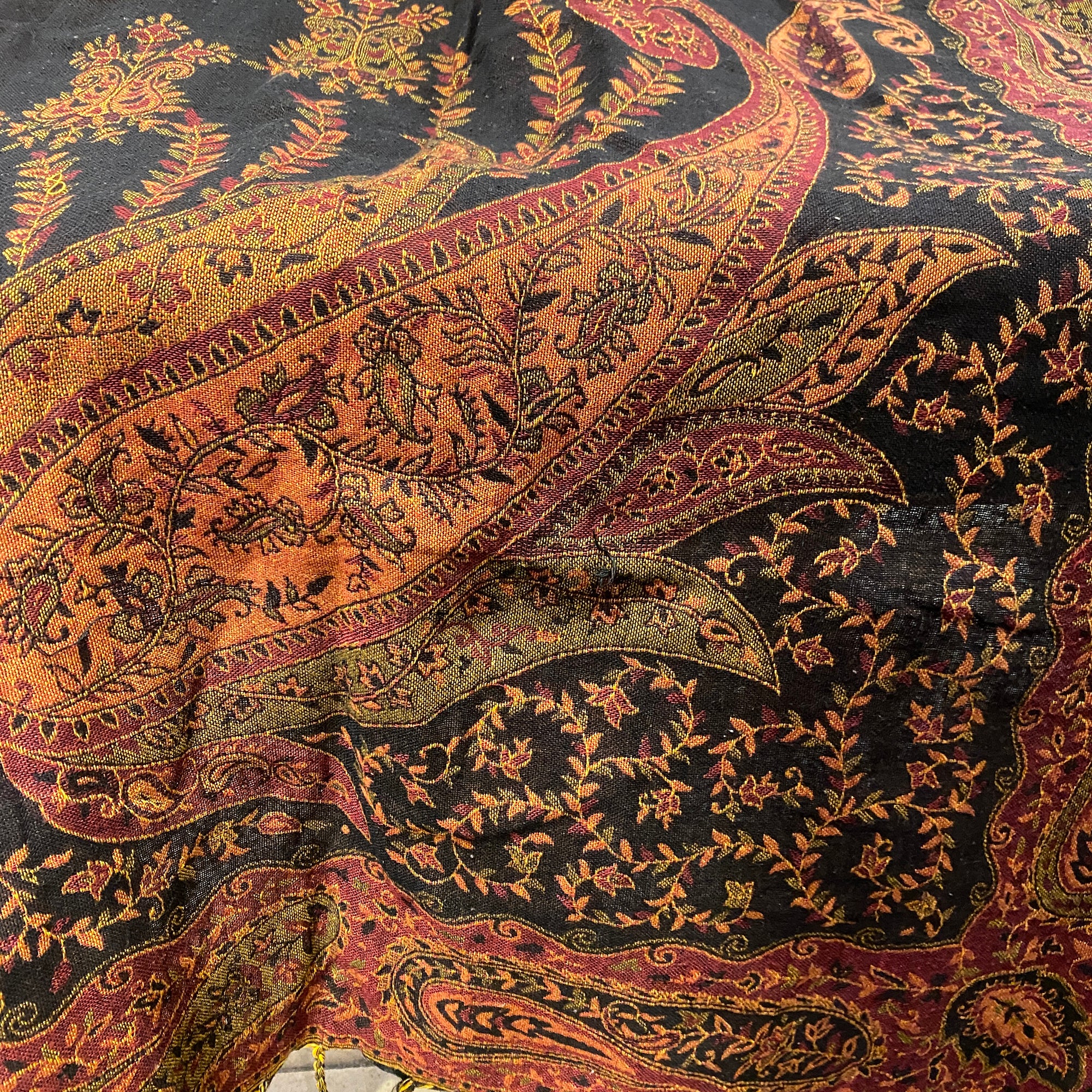 Vintage Wool Shawl-546 - Vintage India NYC