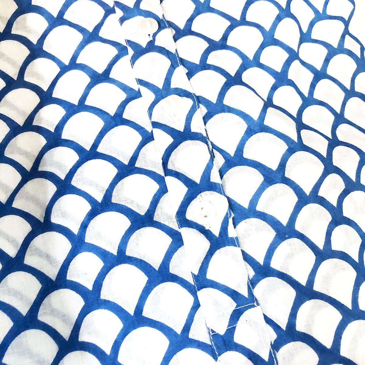 VR Blue Scallop Kurti - Vintage India NYC
