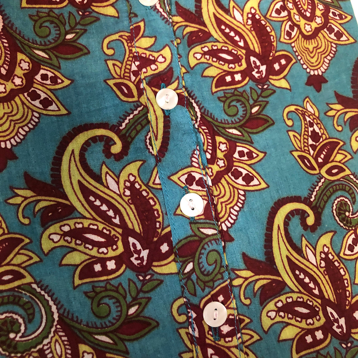 VR Teal Floral Kurti - Vintage India NYC