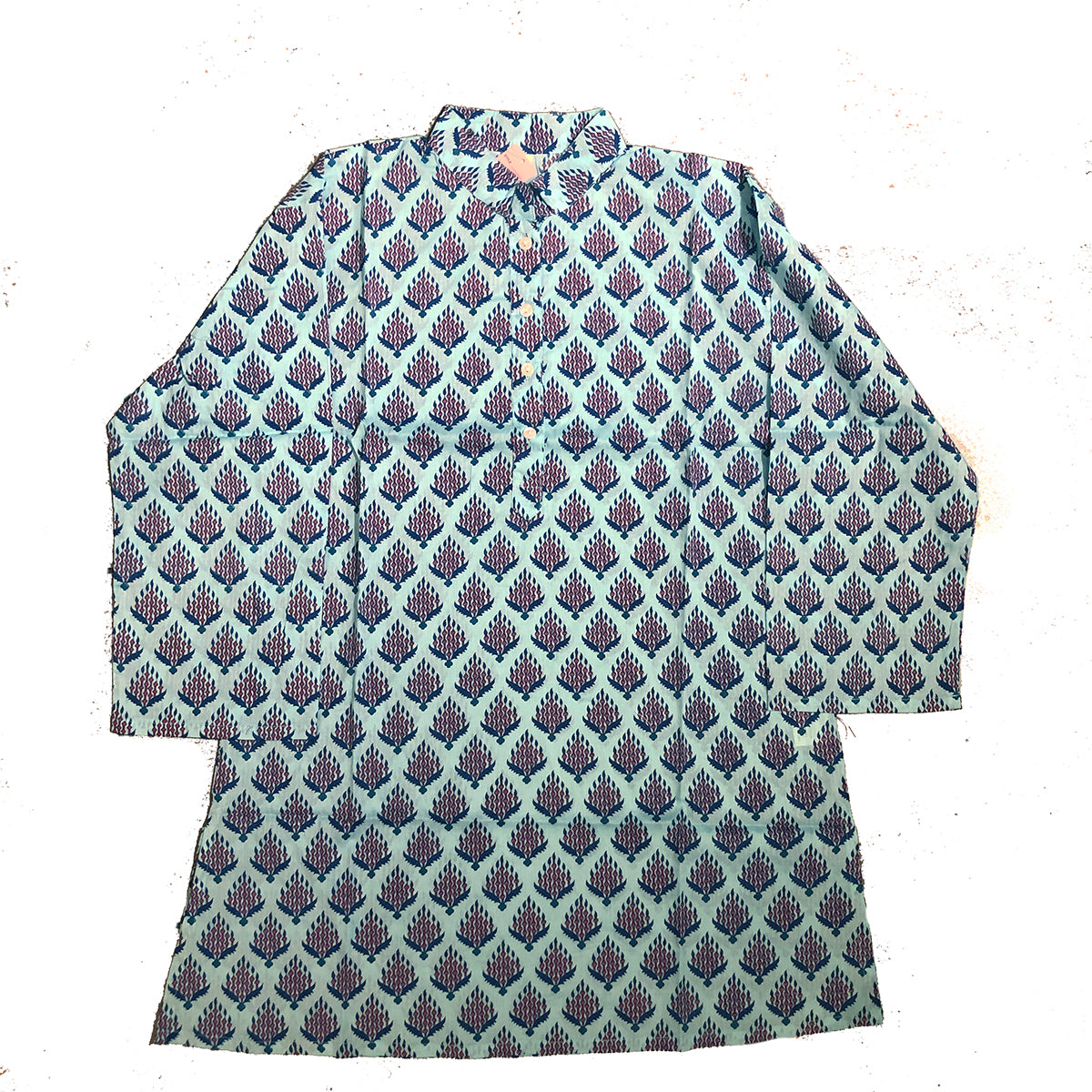 VR Turquoise Block Kurti - Vintage India NYC