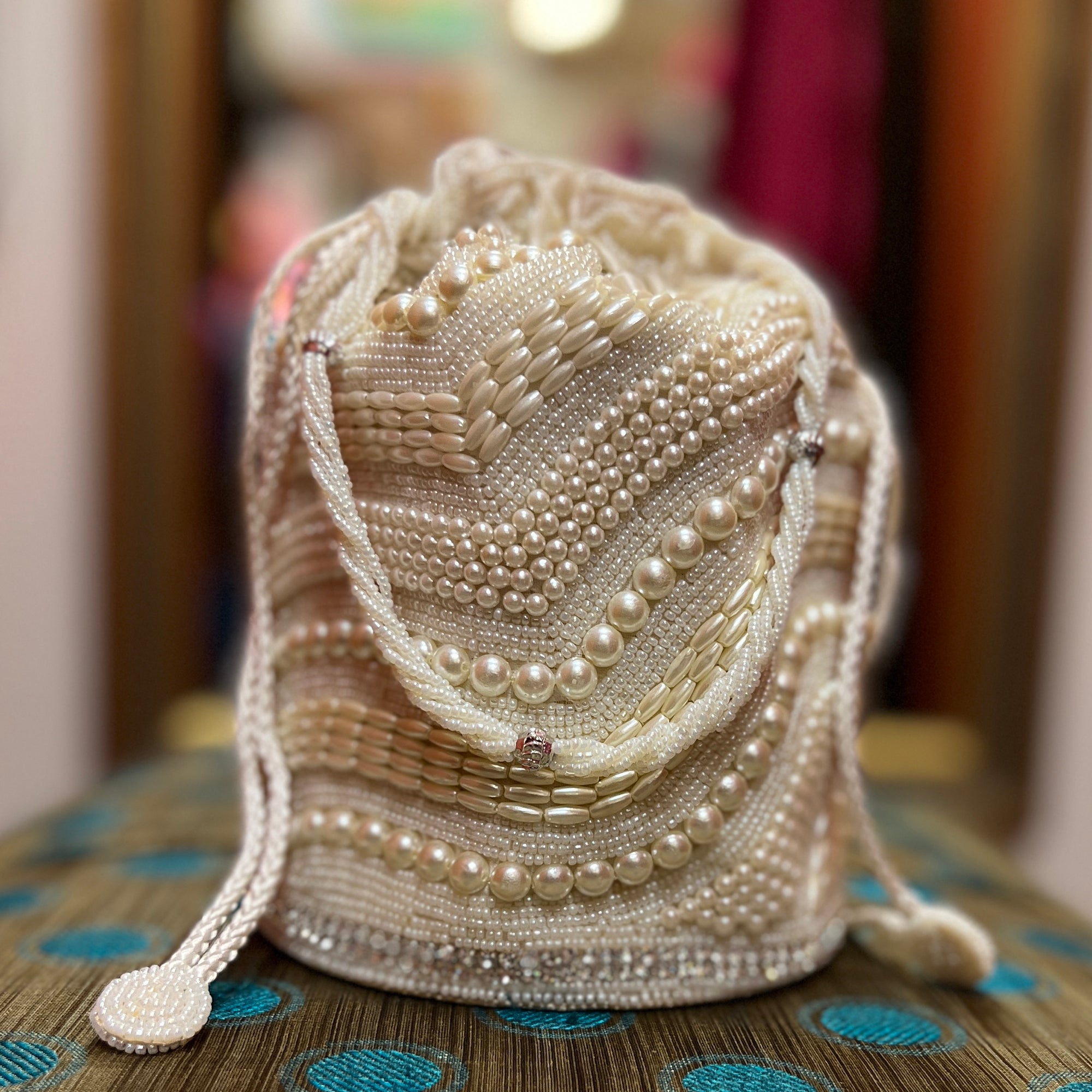 DT Heavy Beaded Potli Bags - Vintage India NYC