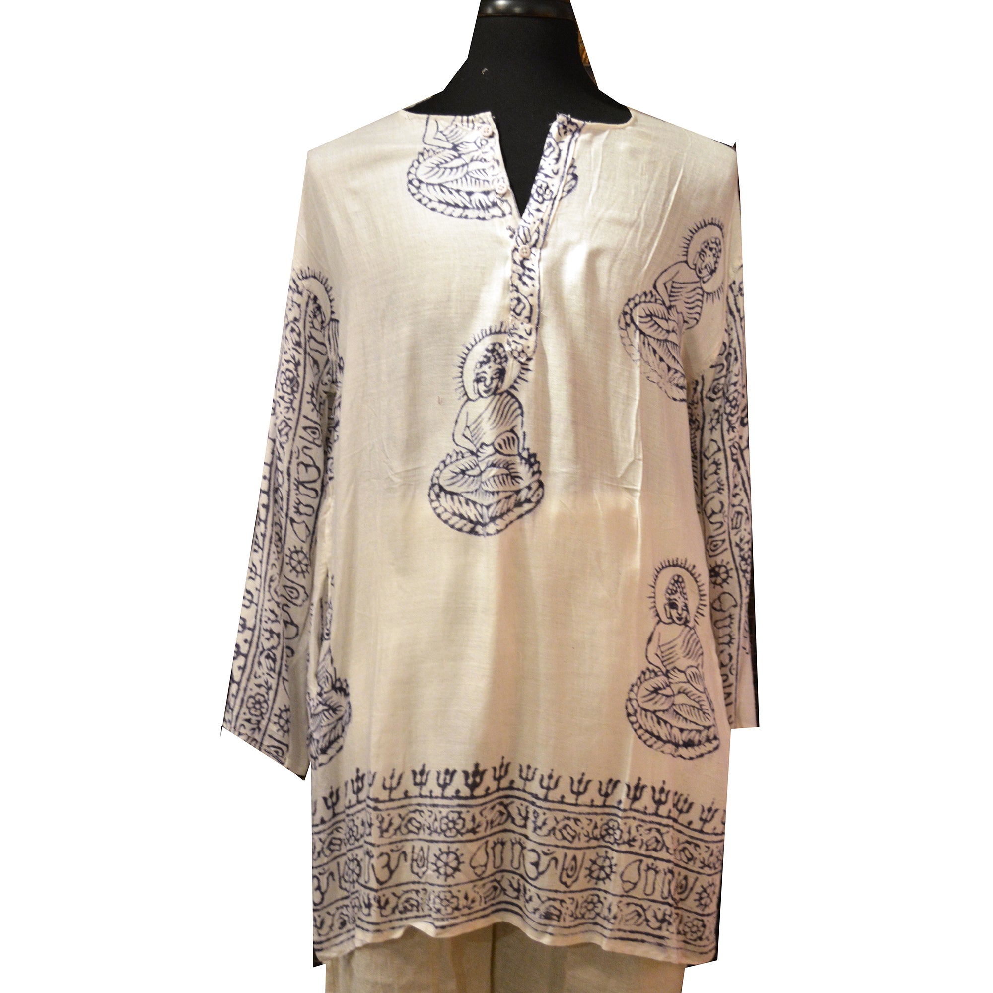 Om print shirt - Vintage India NYC