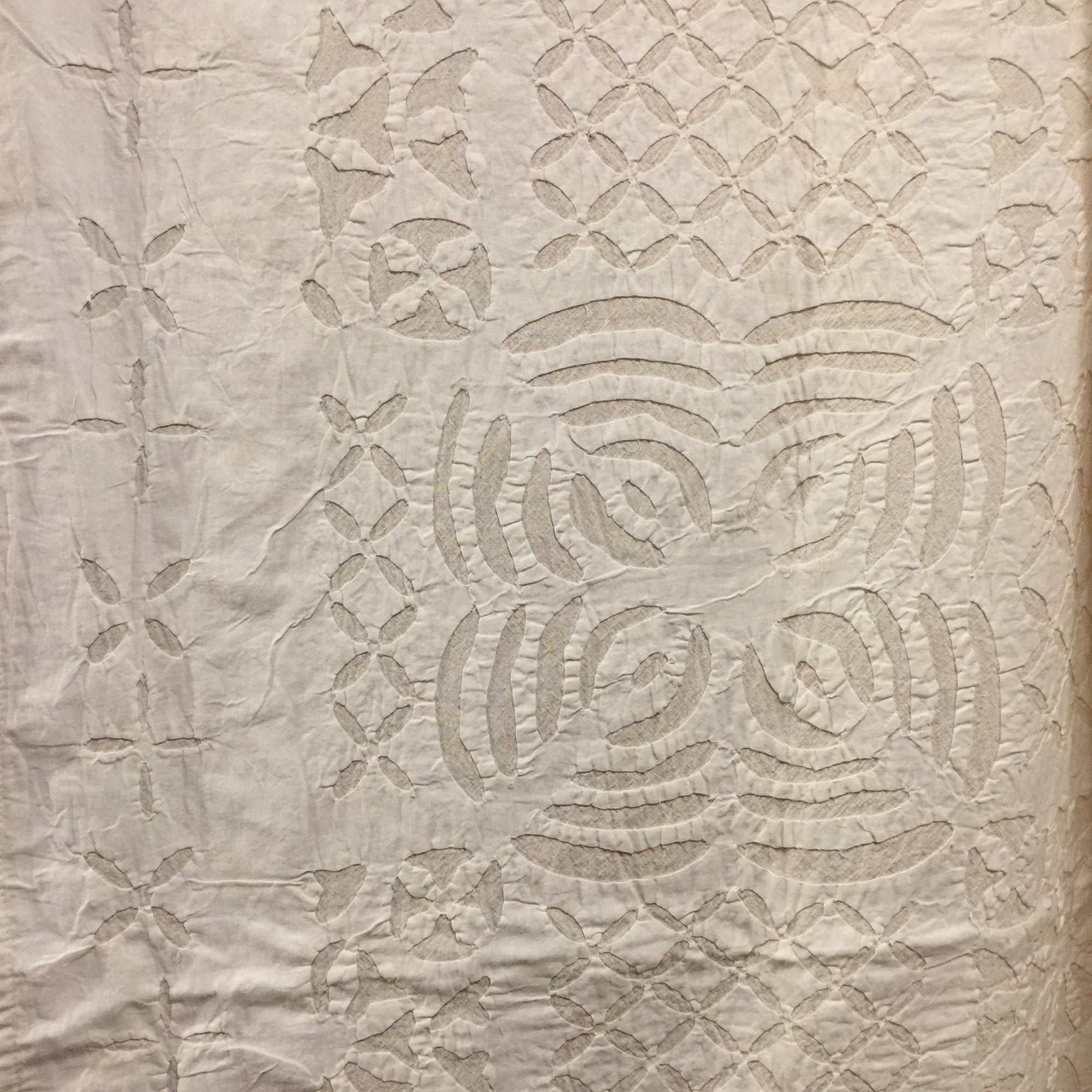 JM White Cut Out Bed Cover - Vintage India NYC