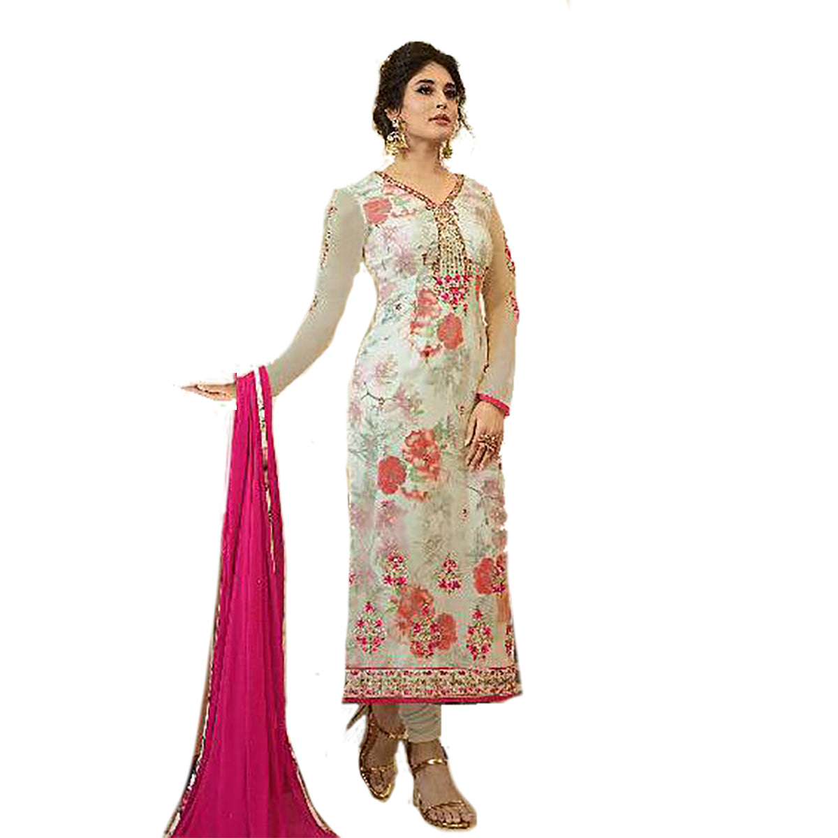 PK Floral Salwar Suit - Vintage India NYC