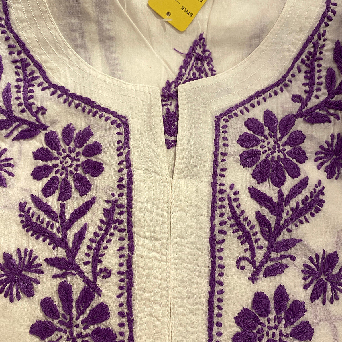 AR Short Embroidered Cotton Tunic Kurti-XXL - Vintage India NYC