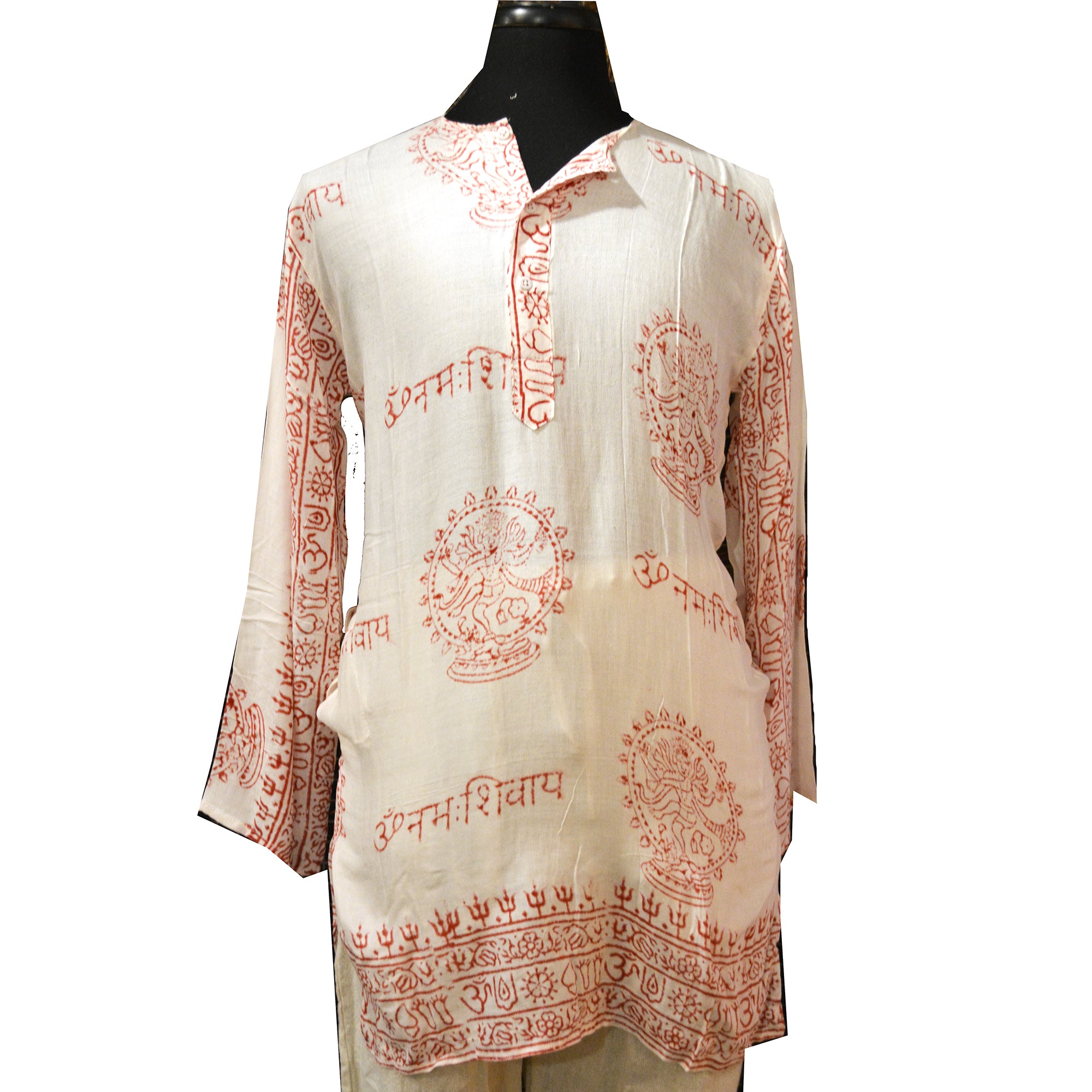 Om print shirt - Vintage India NYC