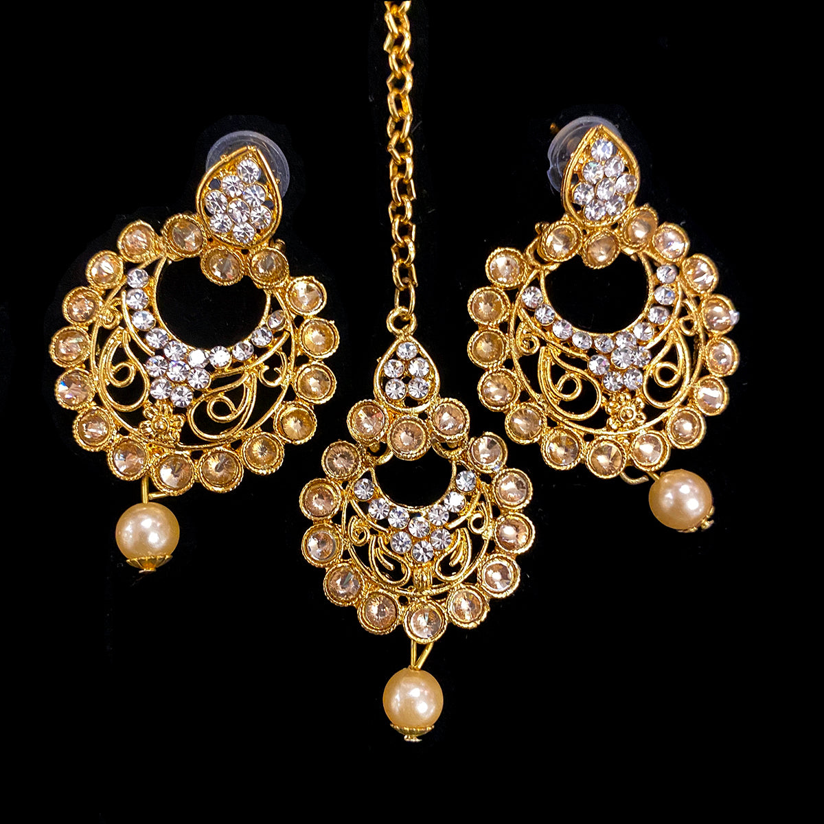 Earrings & Tikka Set - Vintage India NYC