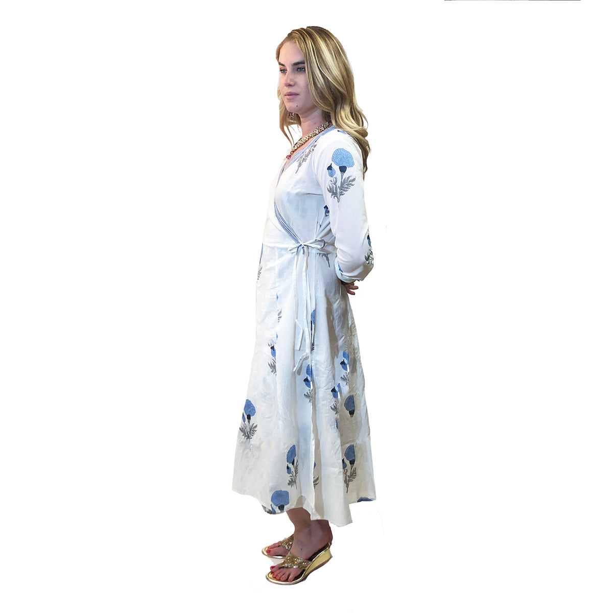 VR Cotton Wrap Dresses-3 Prints - Vintage India NYC