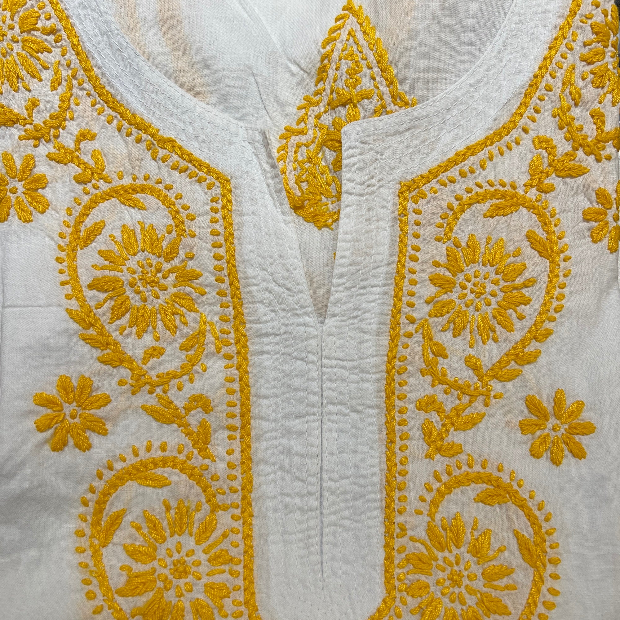 AR Short Embroidered Cotton Tunic Kurti-XXL - Vintage India NYC
