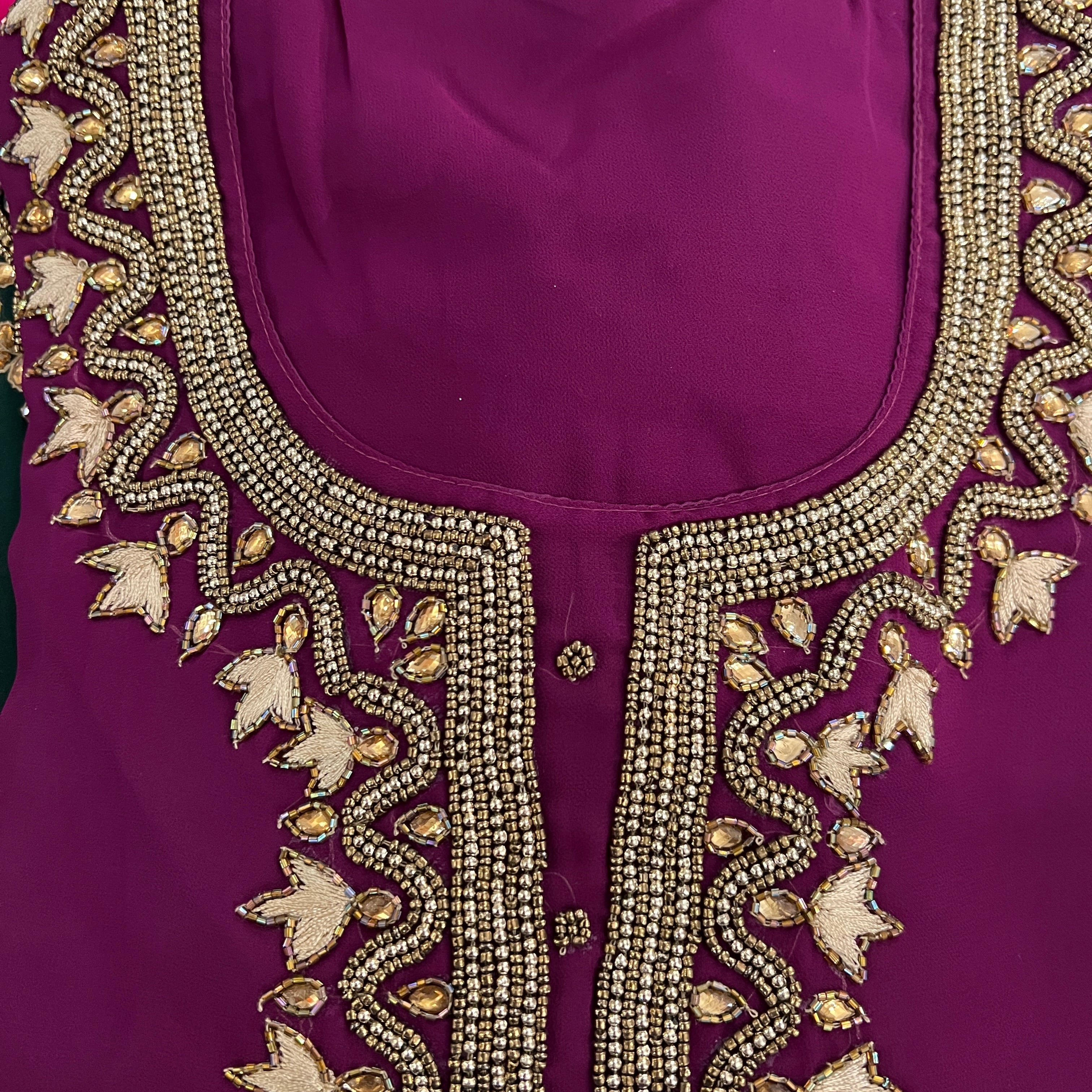 DT Georgette Kurti Size 40 - Vintage India NYC