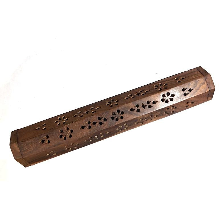 OS Handmade Wooden box (Jali) Incense Holder - Vintage India NYC