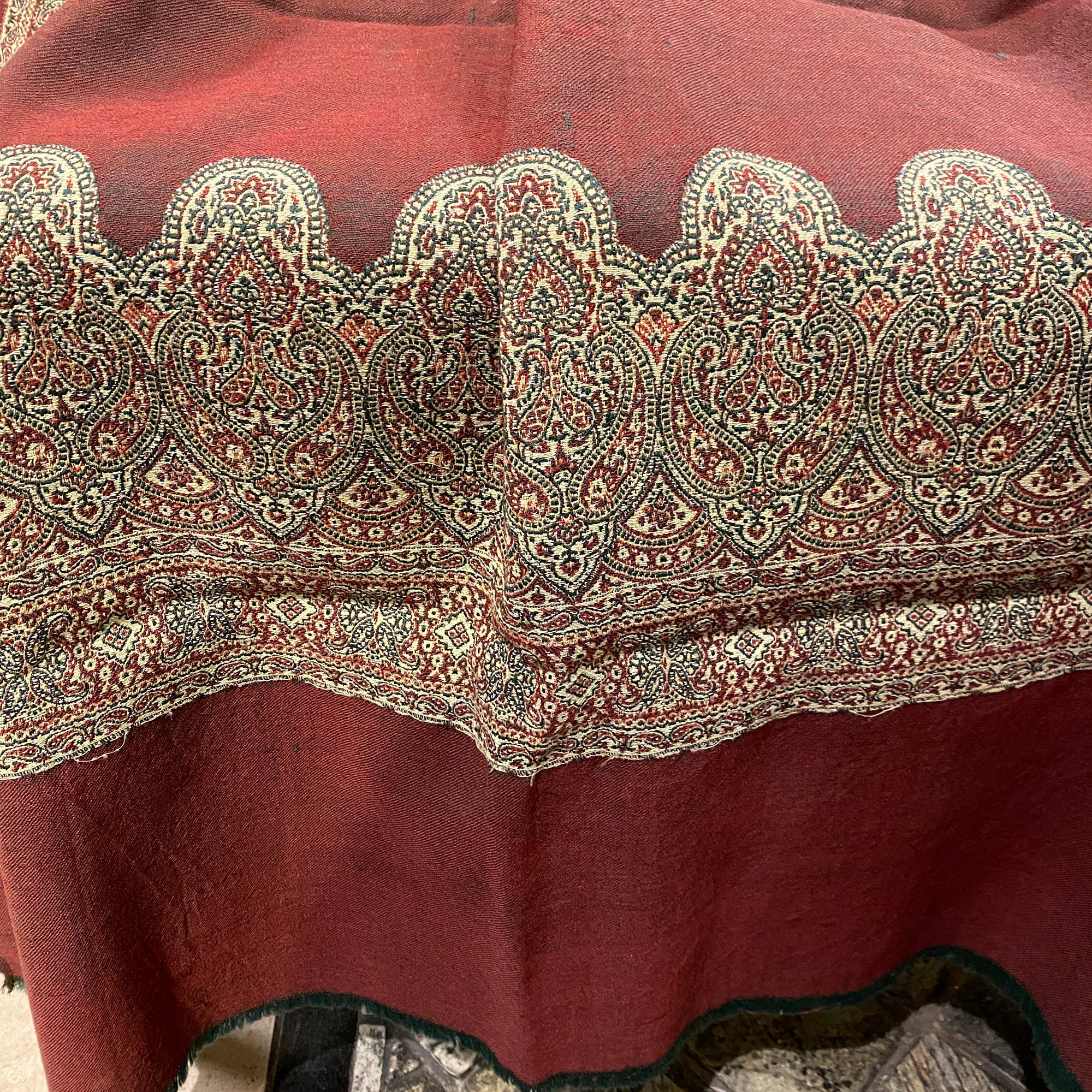 Vintage Wool Shawl-510 - Vintage India NYC