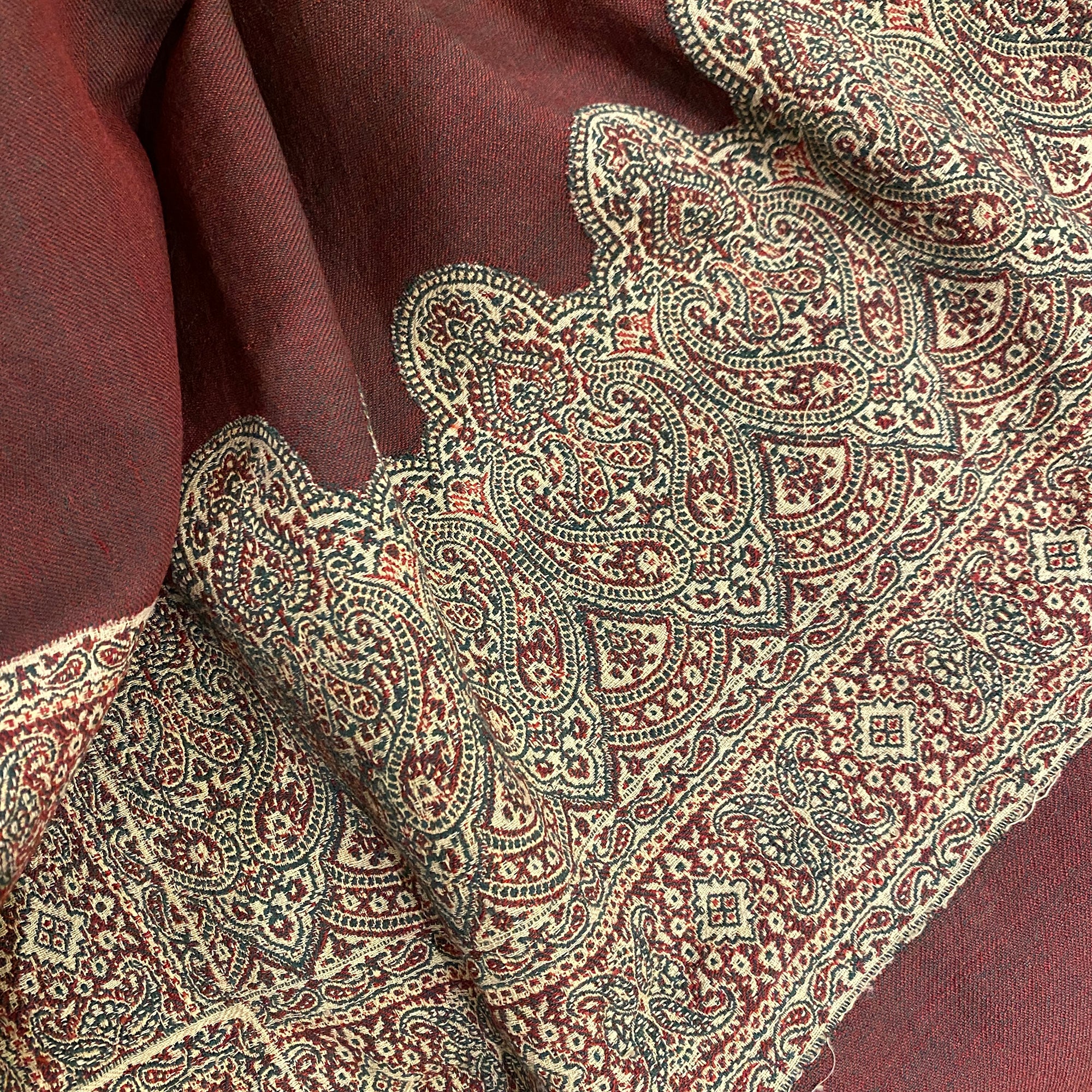 Vintage Wool Shawl-510 - Vintage India NYC