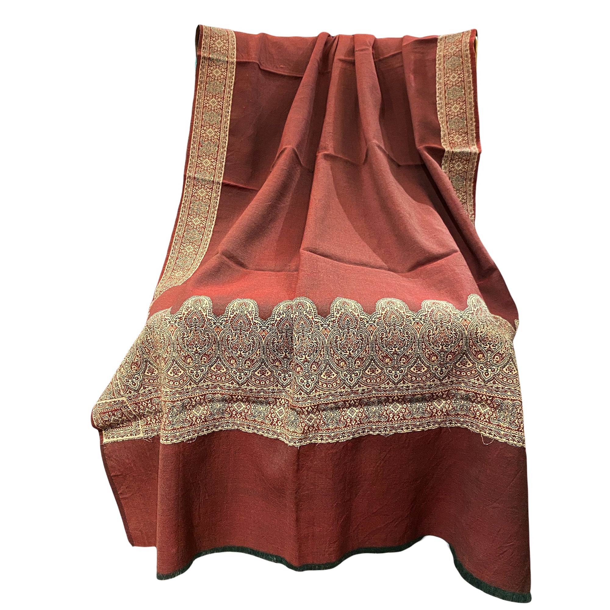 Vintage Wool Shawl-510 - Vintage India NYC