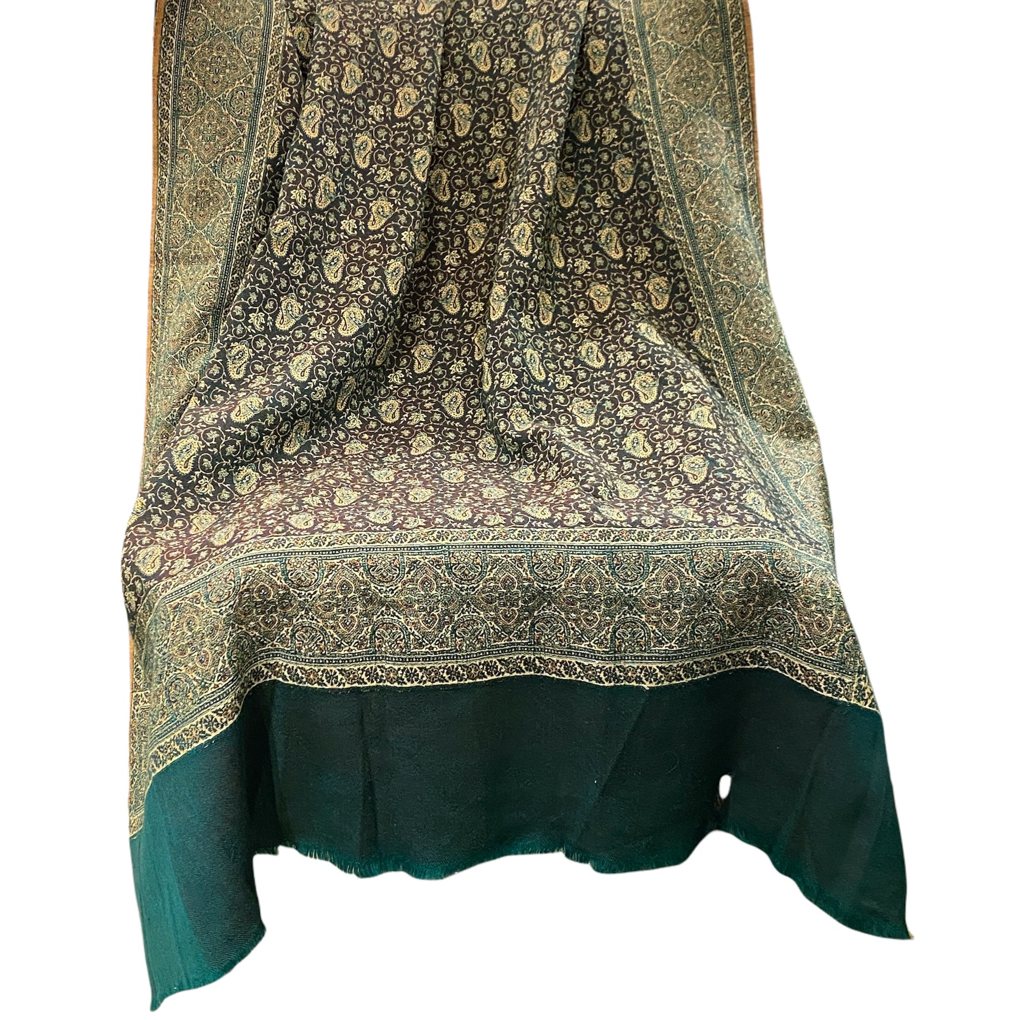 Vintage Wool Shawl-536 - Vintage India NYC
