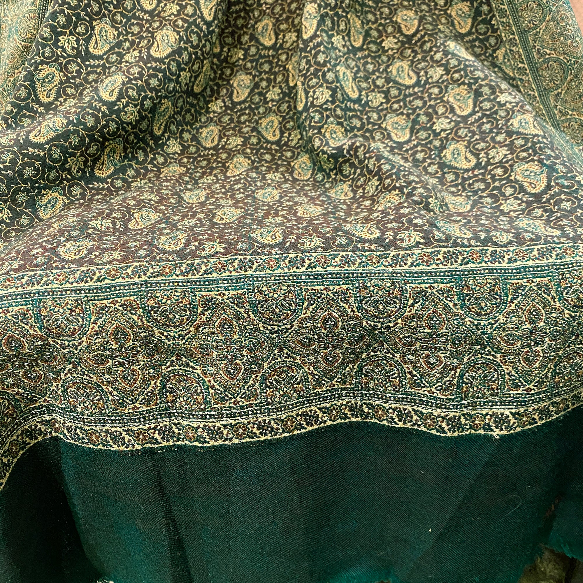 Vintage Wool Shawl-536 - Vintage India NYC