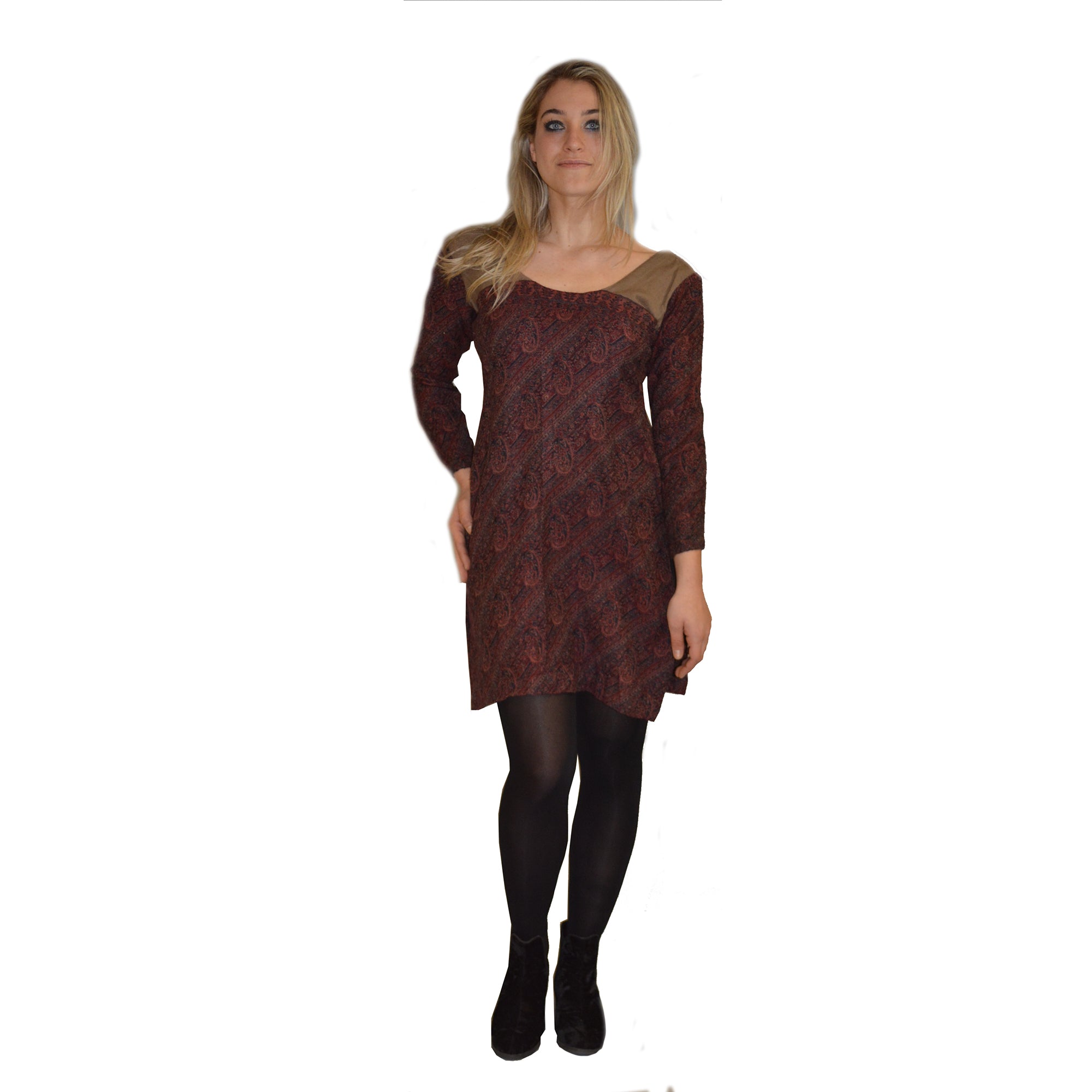 Handmade Woolen  Dress- Size 38 - Vintage India NYC