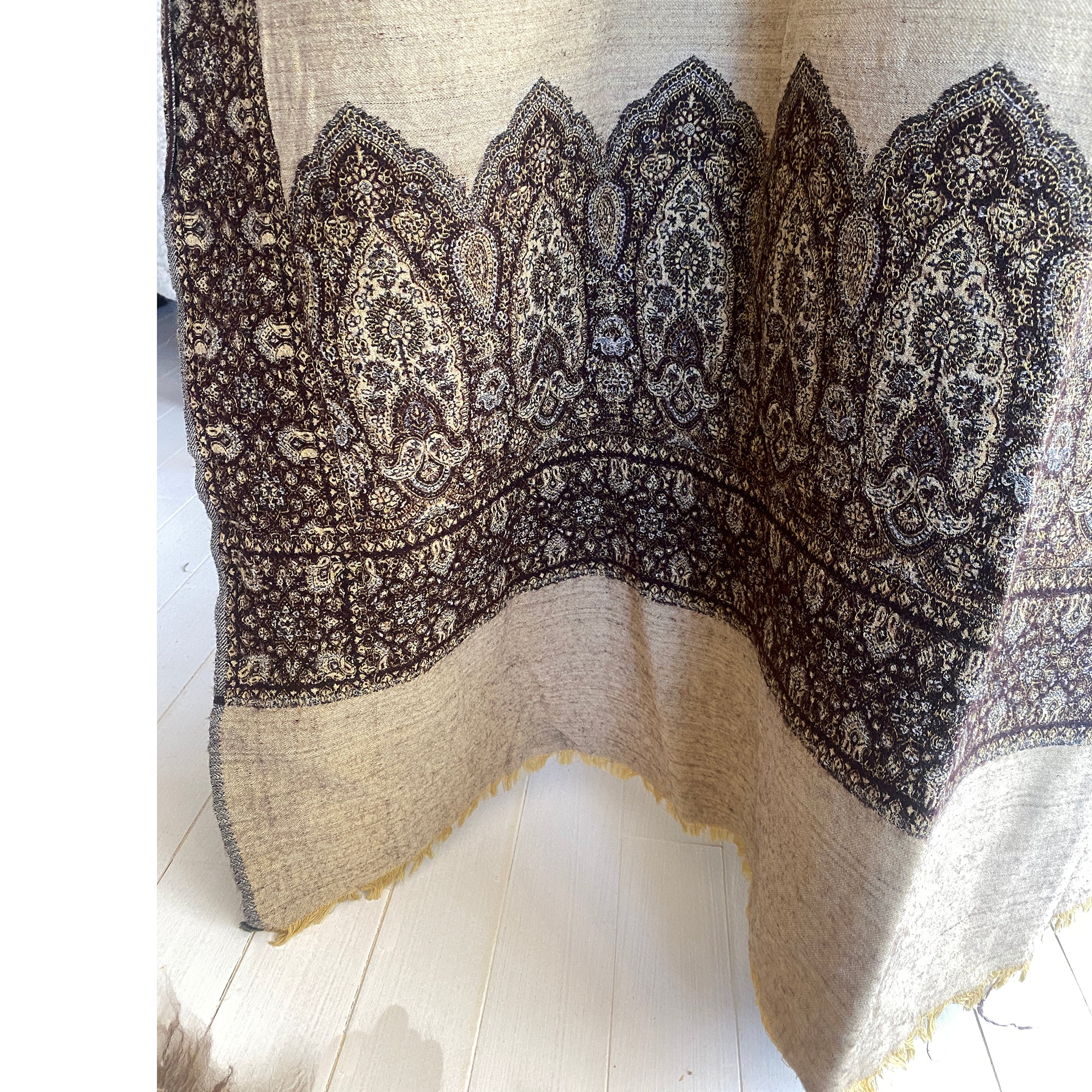 Vintage Wool Shawl-503 - Vintage India NYC