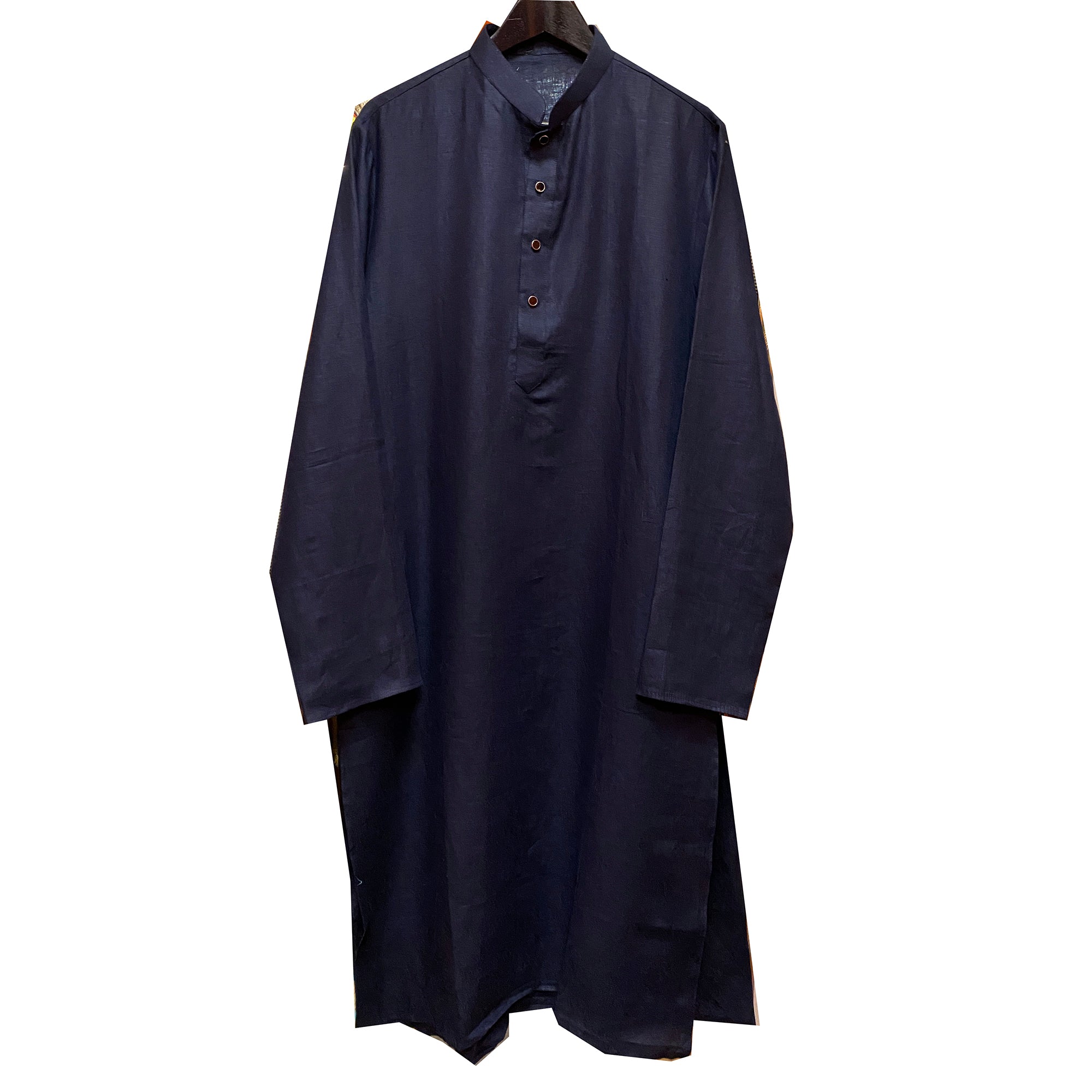 YD Navy Linen Kurta 2 - Vintage India NYC