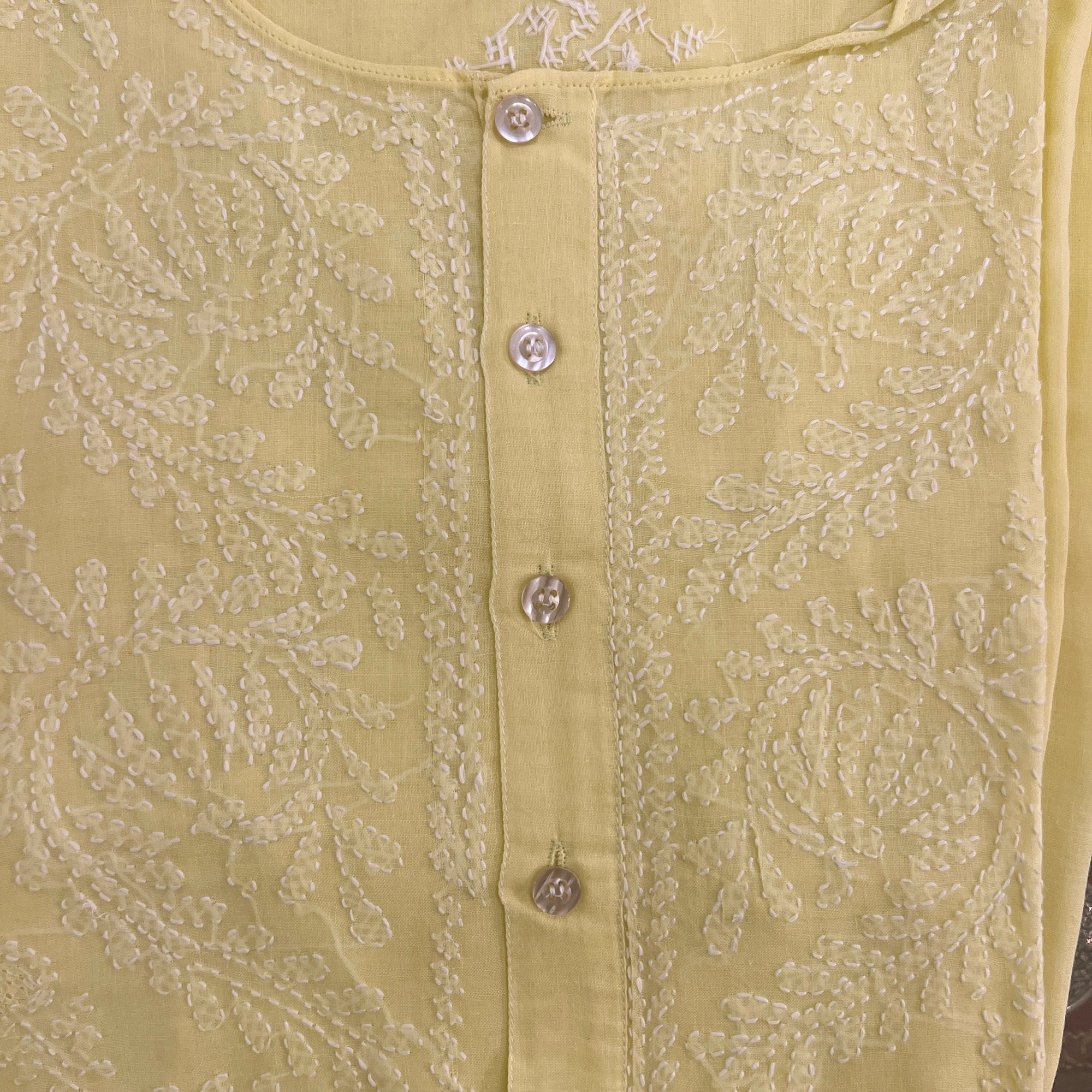 Cotton Chikan Kurtas 501-5 Colors - Vintage India NYC