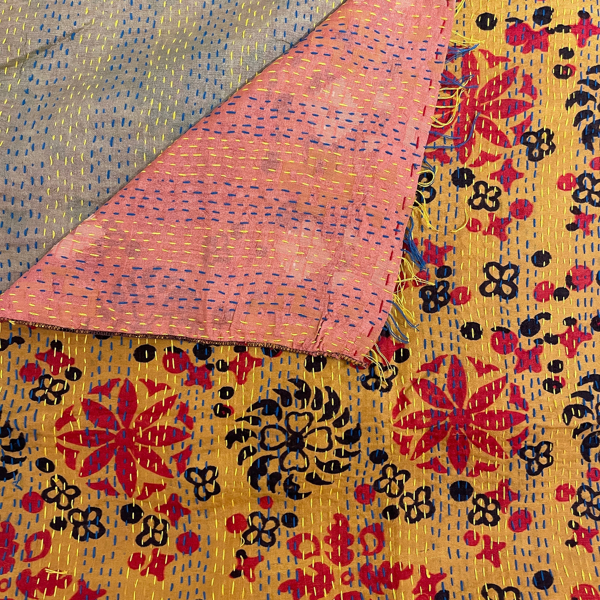 Silk Kantha Stoles - Vintage India NYC