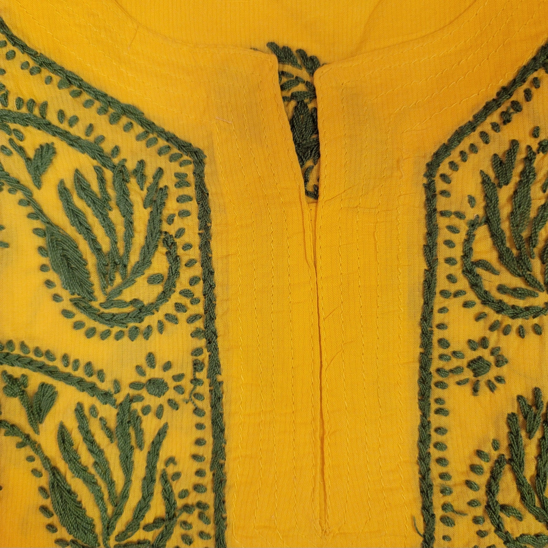 AR Short Embroidered Cotton Tunic Kurti-XS - Vintage India NYC