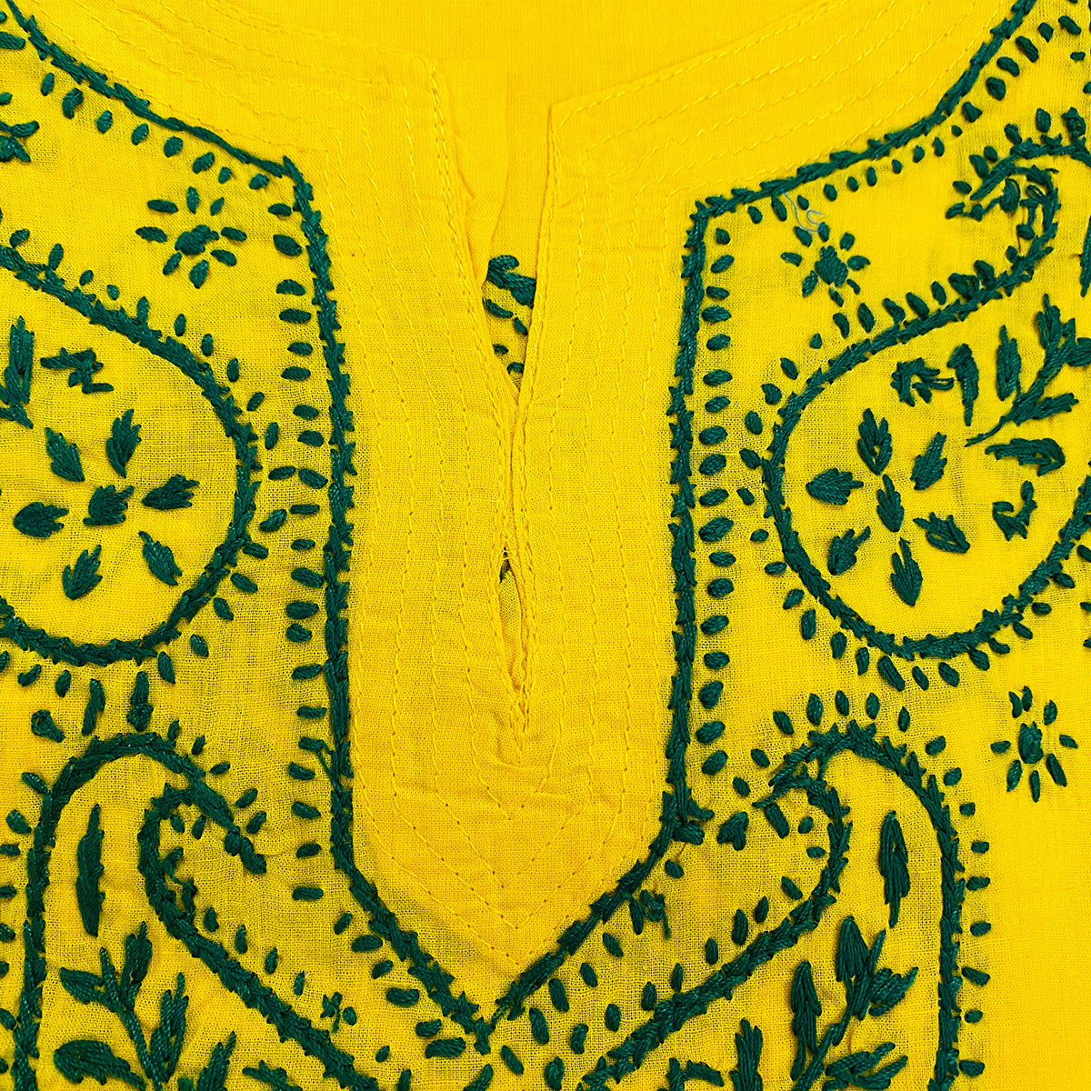 AR Short Embroidered Cotton Tunic Kurti-S - Vintage India NYC