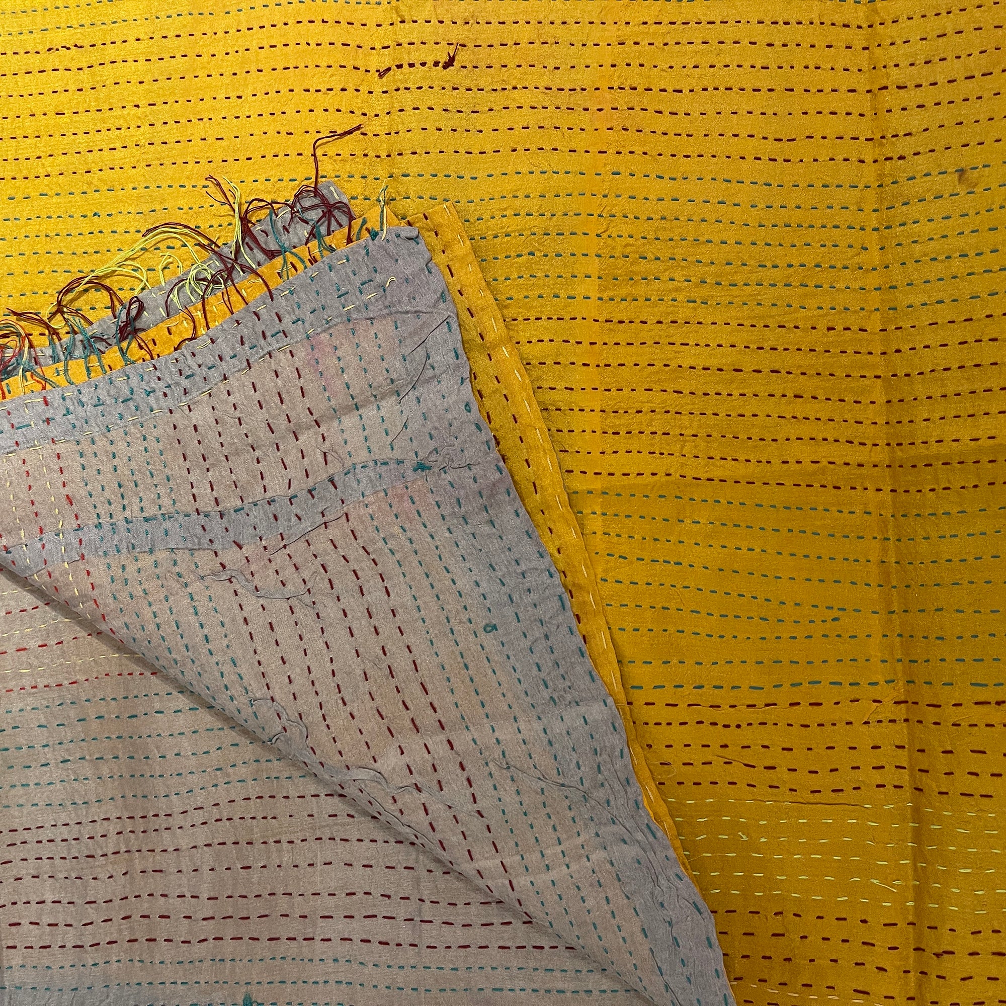 Silk Kantha Stoles - Vintage India NYC