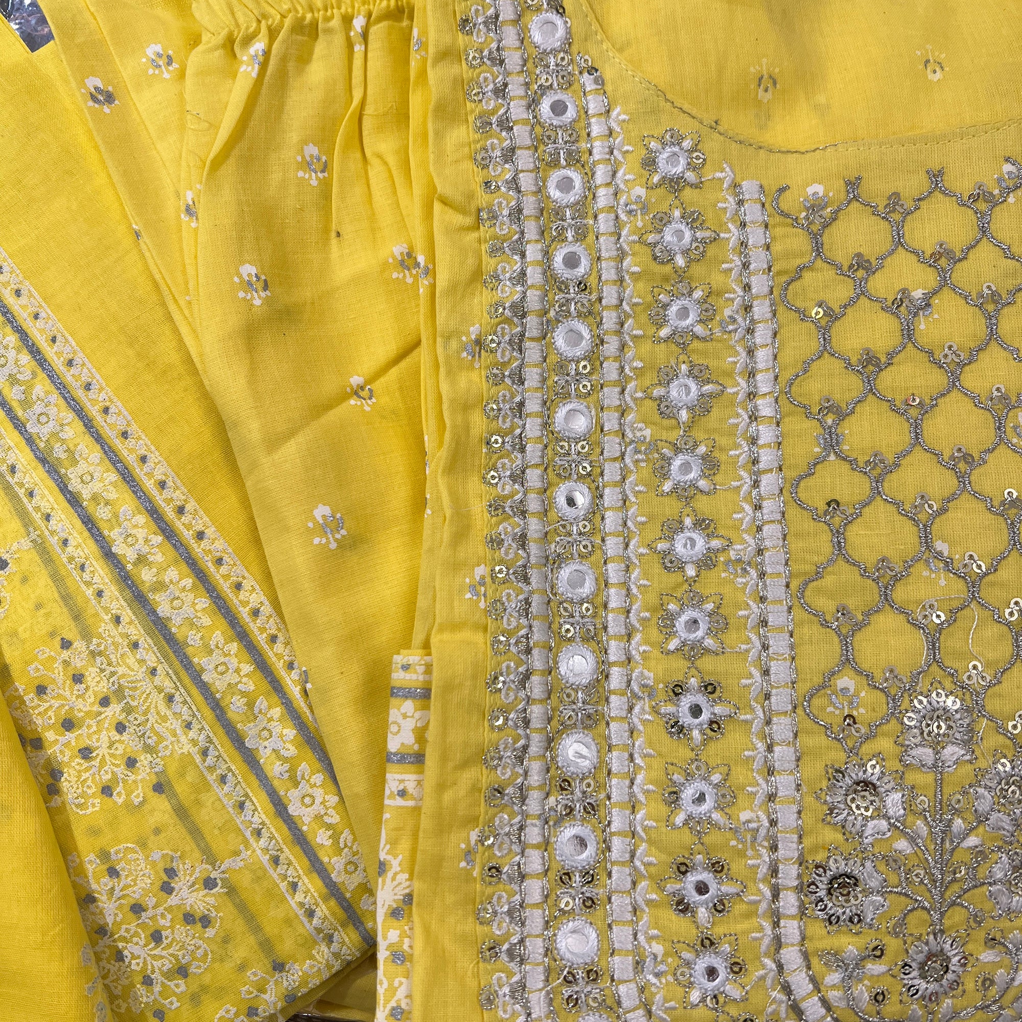 Yellow Kurta Set - Vintage India NYC