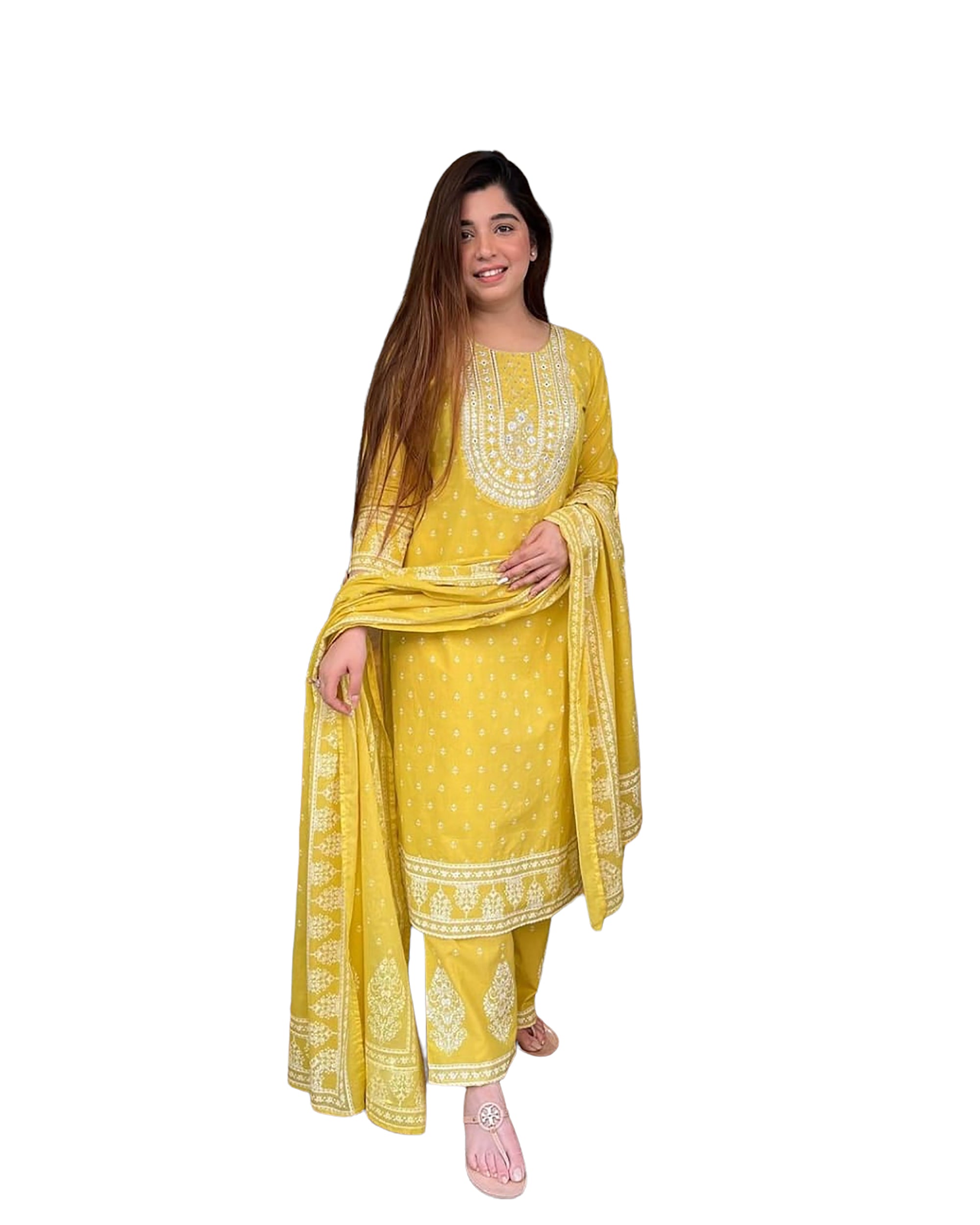 Yellow Kurta Set - Vintage India NYC