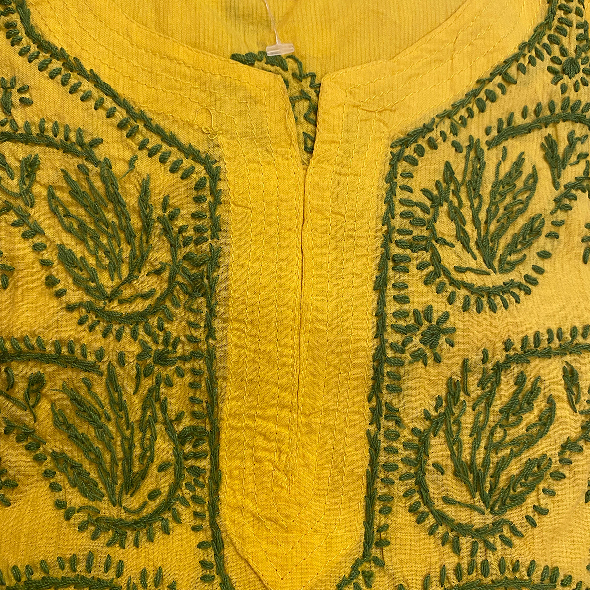 AR Short Embroidered Cotton Tunic Kurti-XS - Vintage India NYC