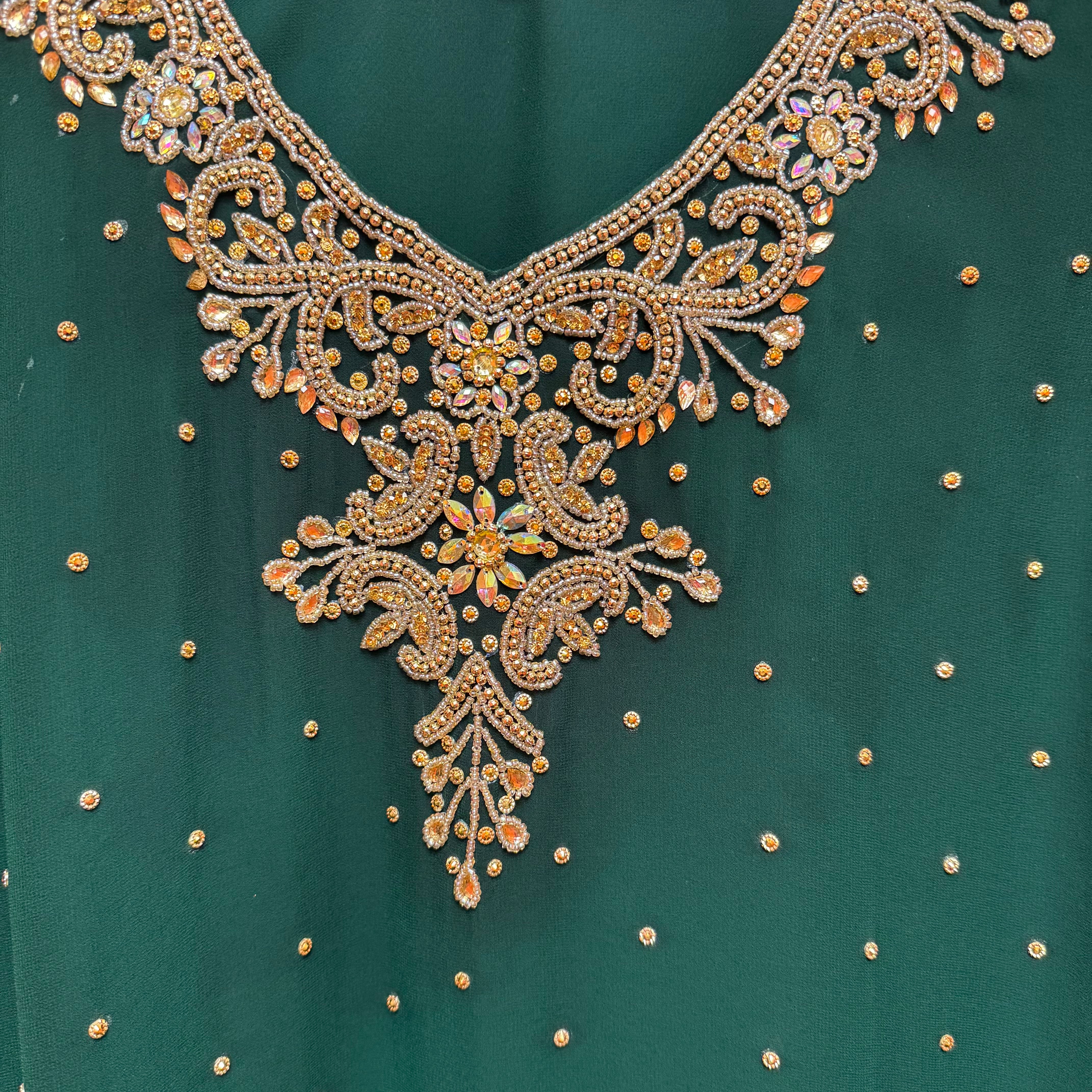 DT Georgette Kurti Size 46 - Vintage India NYC