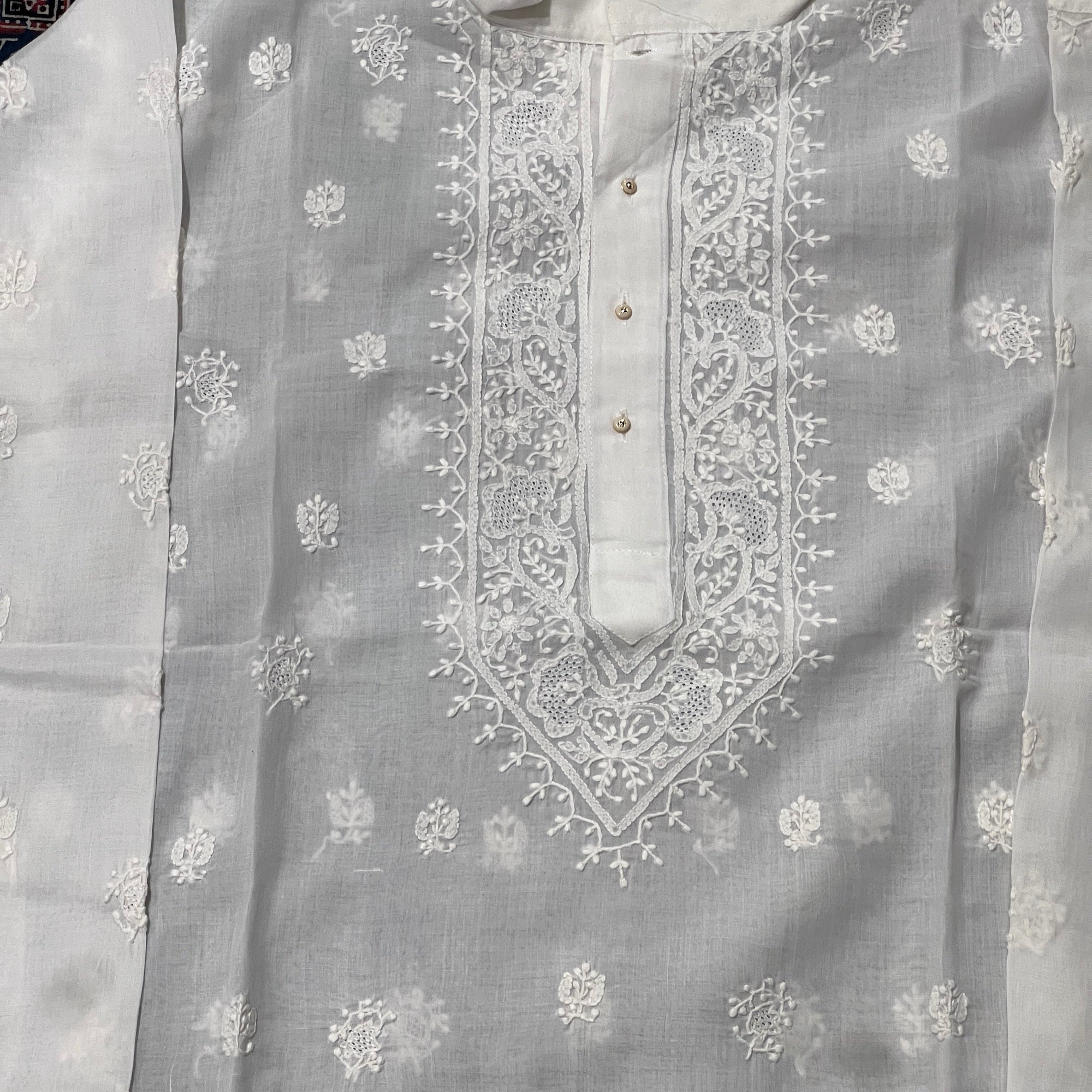 LH 1126-Hand Embroidered Wedding & Puja Kurtas - Vintage India NYC